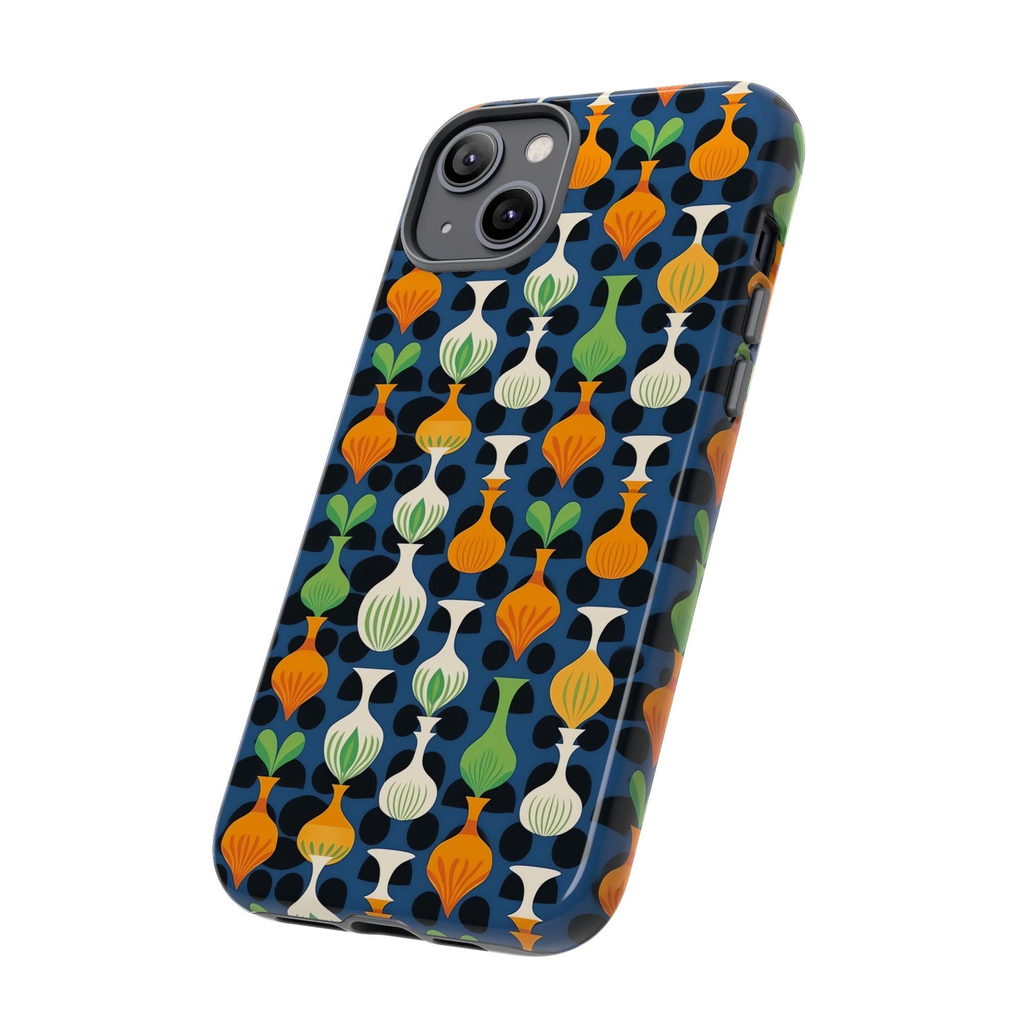 Mod Floating Vases Tough Phone Case for Apple iPhone, Samsung Galaxy, and Google Pixel.