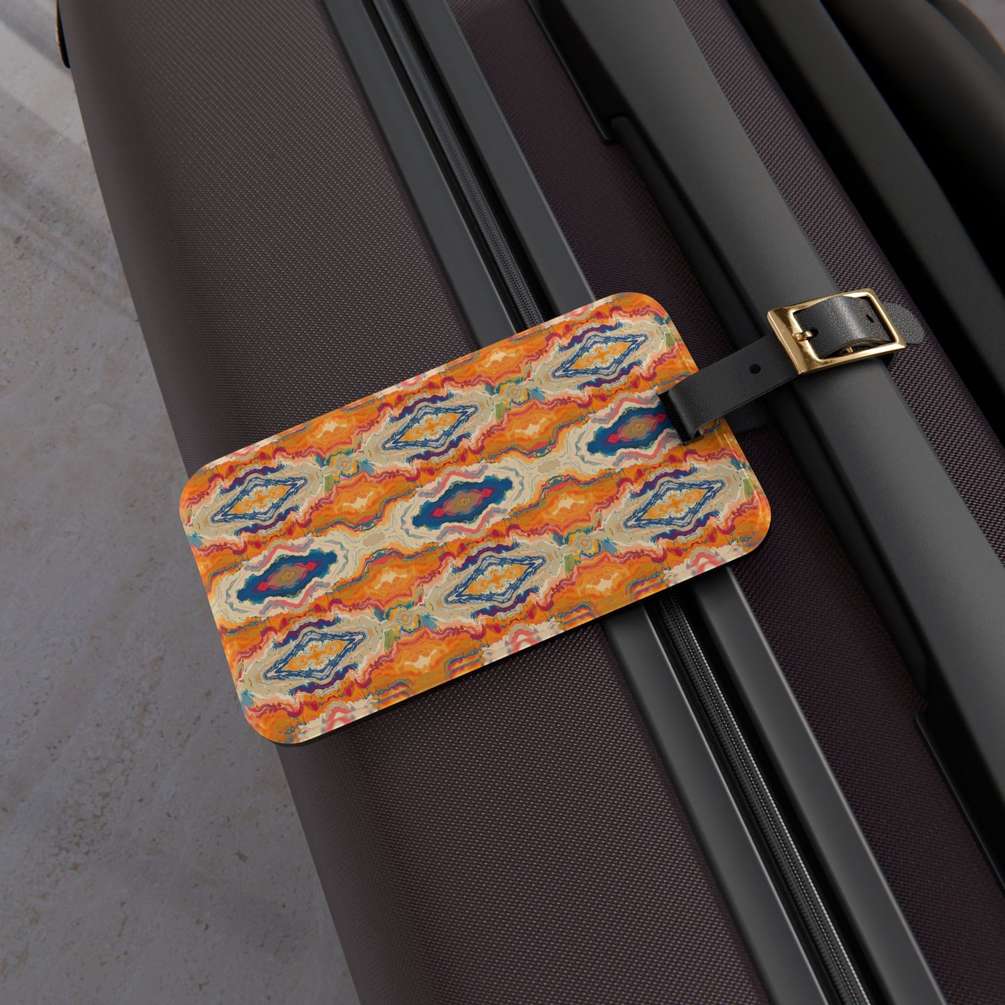 Canyon Mosaic Acrylic Luggage Tag - Travel in Style with the Canyon Mosaic Acrylic Luggage Tag—A Southwest-Inspired Accessory for the Adventurer!