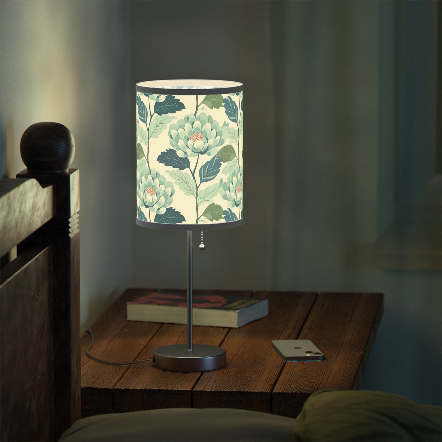 Zen Flower Modern Table Lamp. 20" Tall, Metal Stand, US|CA Plug, Available in 2 Finishes & Multiple Trim Colors