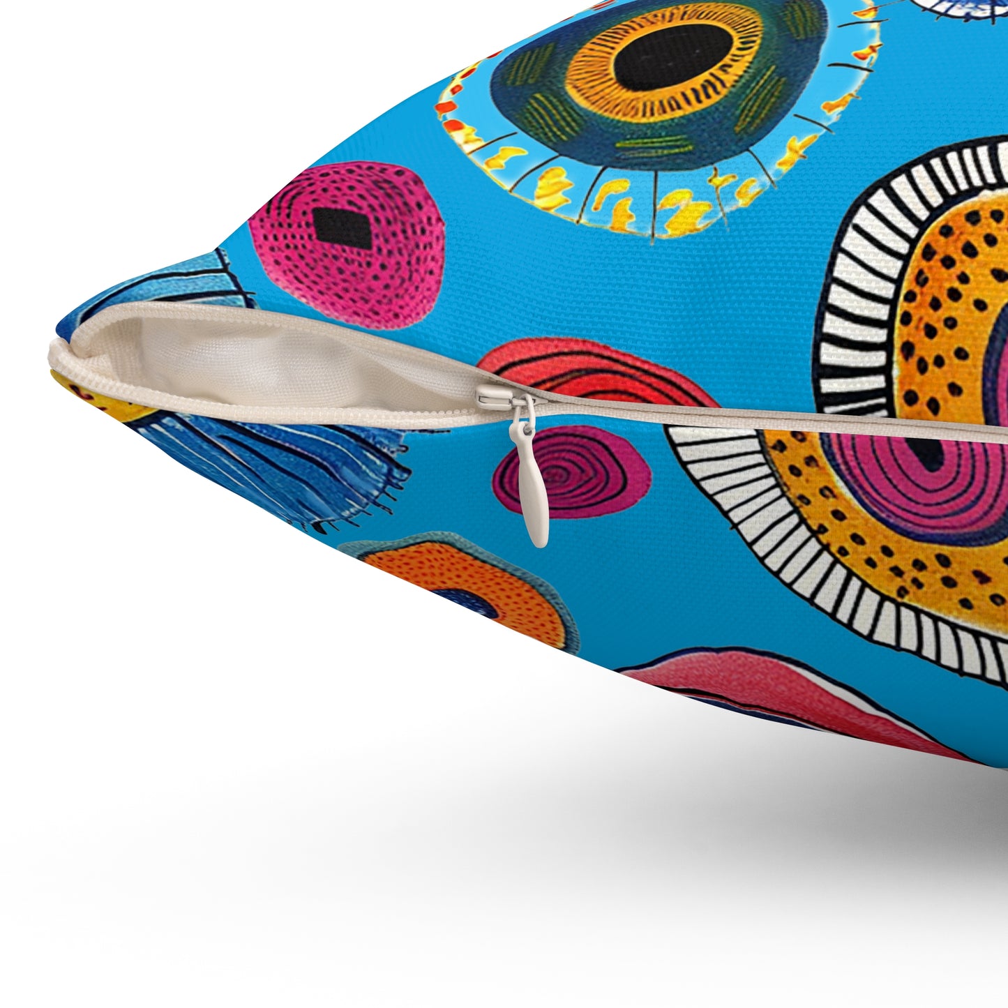 Primordial Sea Life Square Throw Pillow - Spun Polyester - Double Sided Print - Concealed Zipper - Available in 4 sizes.