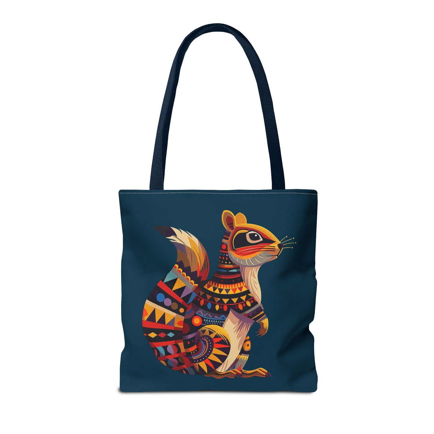 Autumn Squirrel Tote Bag - Wild Whimsy with a Tribal Twist! From our Spirit of the Wild Collection. Available in 3 sizes.