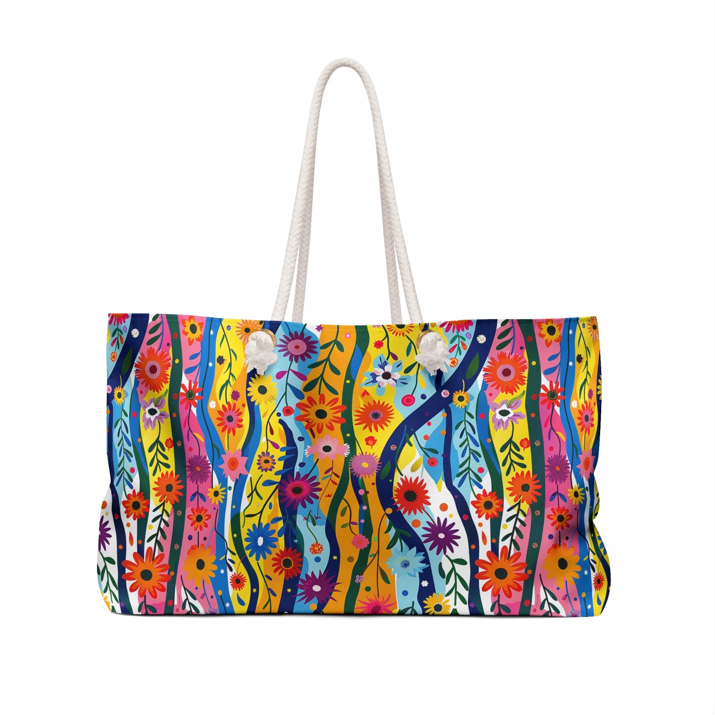 Floral Rhythms Weekender Bag - Flow with the Rhythm - Where Artful Design Meets Effortless Style!