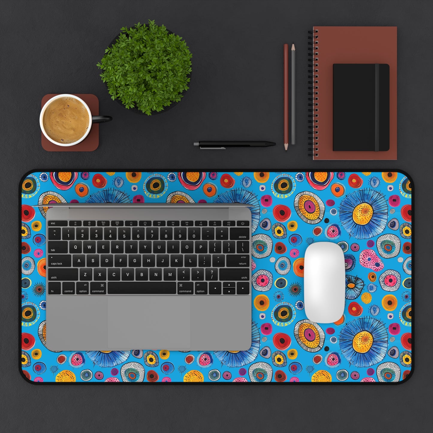 Primordial Sea Life Desk Mat (Desk Pad) - Dive Deep into Creativity! Available in 3 sizes.