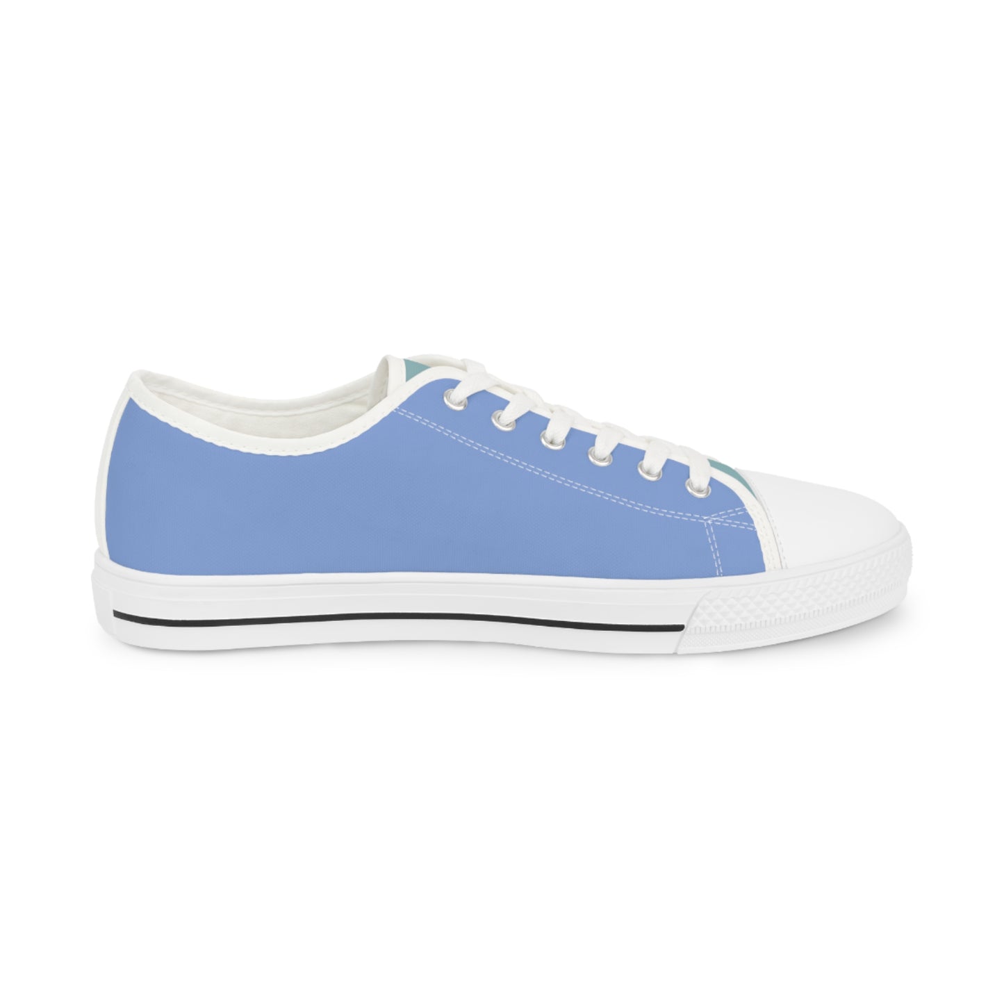Turquoise Breeze Men's Two-Tone Low Top Sneakers - Step Into Calm – Where Cool Blues Meet Effortless Elegance!