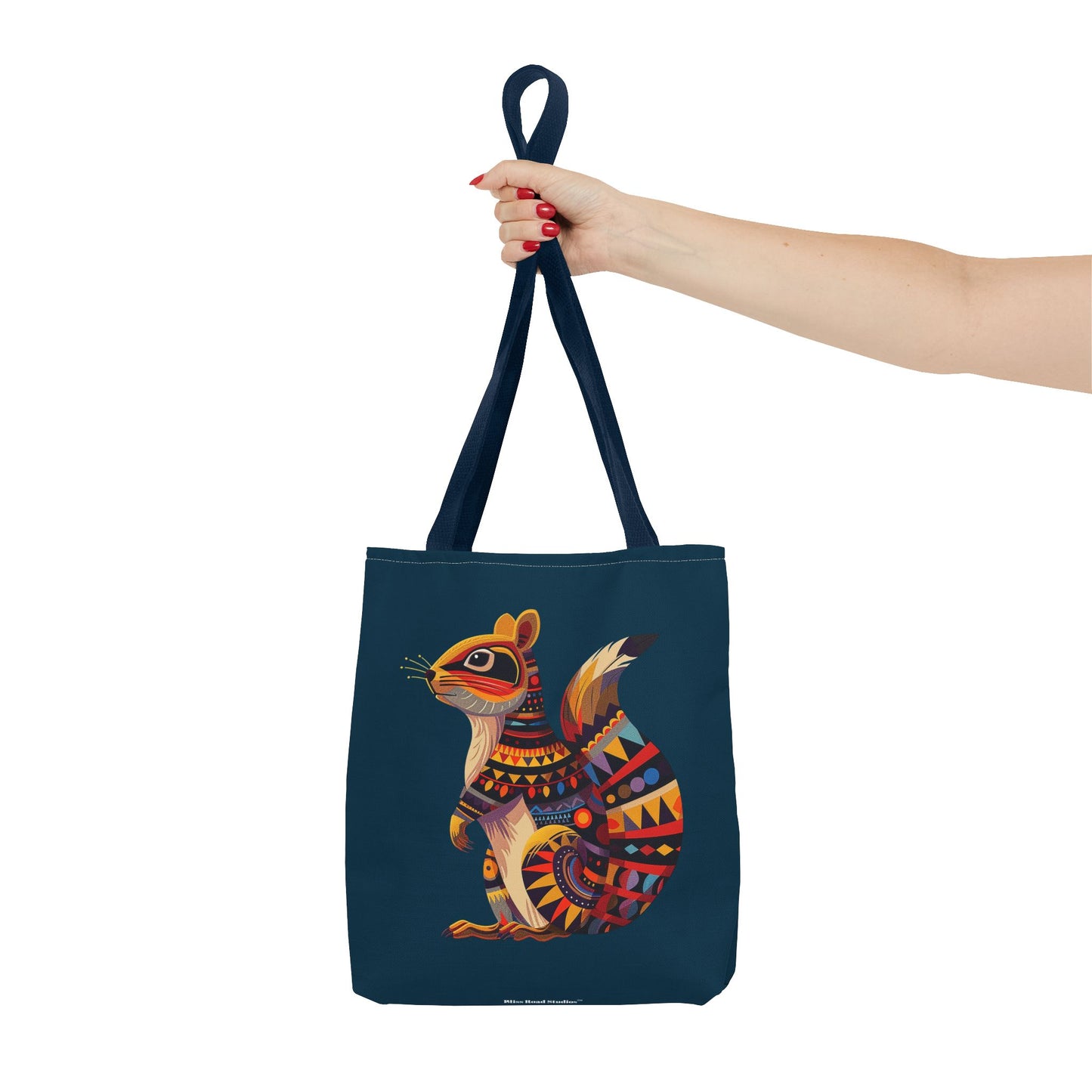 Autumn Squirrel Tote Bag - Wild Whimsy with a Tribal Twist! From our Spirit of the Wild Collection. Available in 3 sizes.