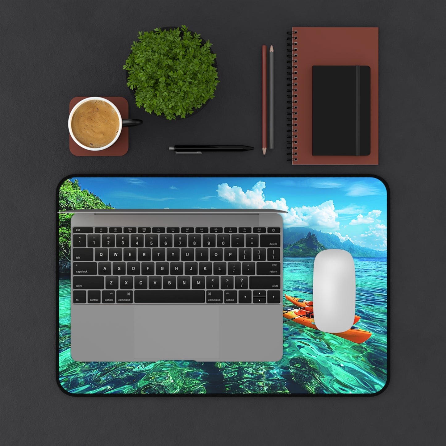 Tropical Serenity Desk Mat (Desk Pad) - Escape to Paradise with Every Task! Available in 3 sizes.