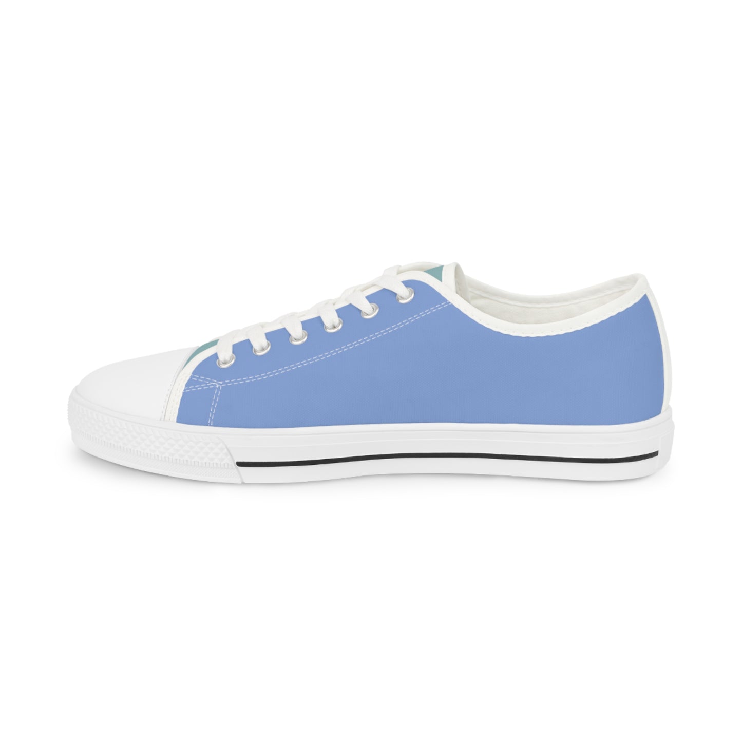 Turquoise Breeze Men's Two-Tone Low Top Sneakers - Step Into Calm – Where Cool Blues Meet Effortless Elegance!