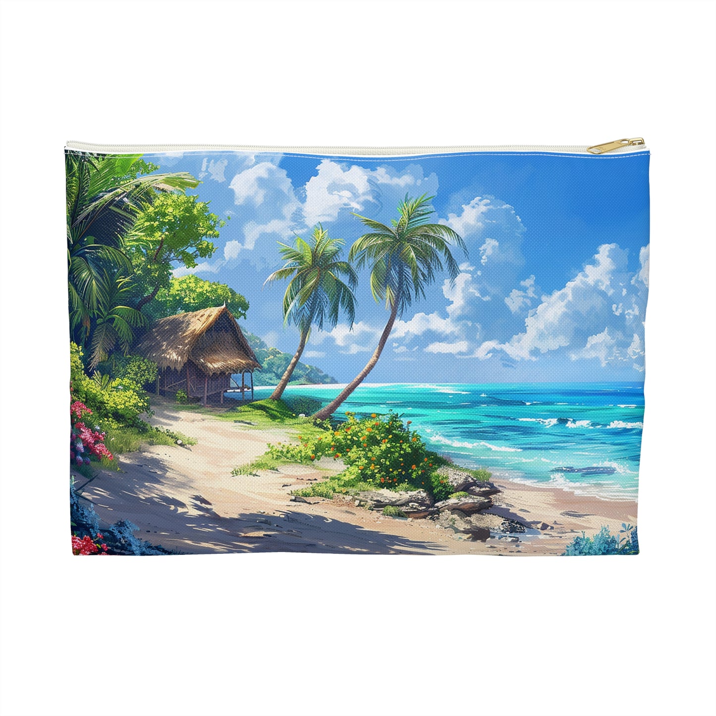 Dreams of a Tropical Island Accessory Pouch - Escape to Your Tropical paradise - Anytime, Anywhere! Available in 2 sizes.