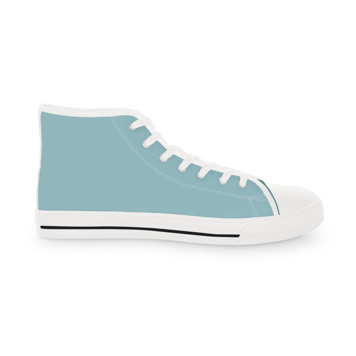 Glacial Ocean Men's Two-Tone High Top Sneakers - Step Into Arctic Cool – Where Pristine Ice Meets Ocean Depth!