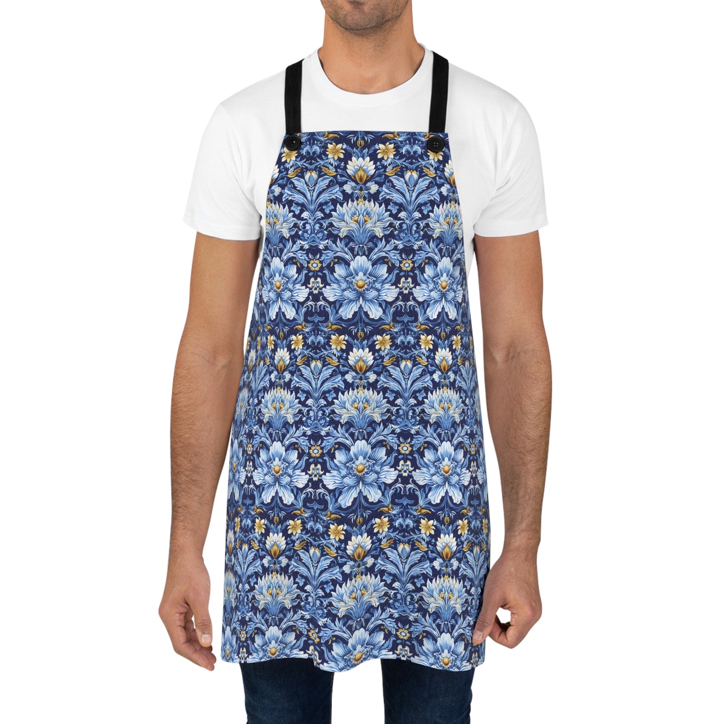 British Heritage Floral Adult Apron - Cook Like Royalty with a Touch of Timeless Elegance!