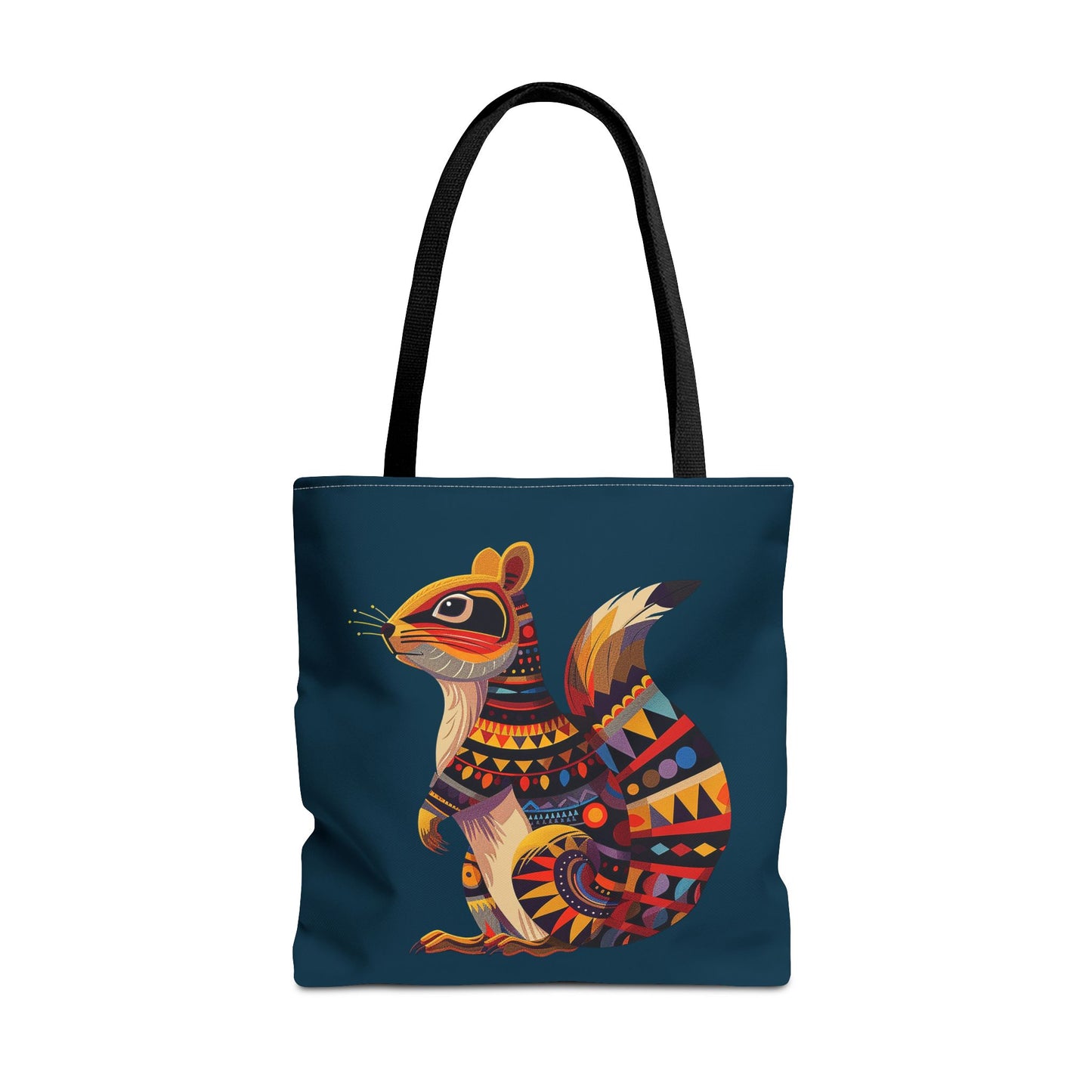Autumn Squirrel Tote Bag - Wild Whimsy with a Tribal Twist! From our Spirit of the Wild Collection. Available in 3 sizes.