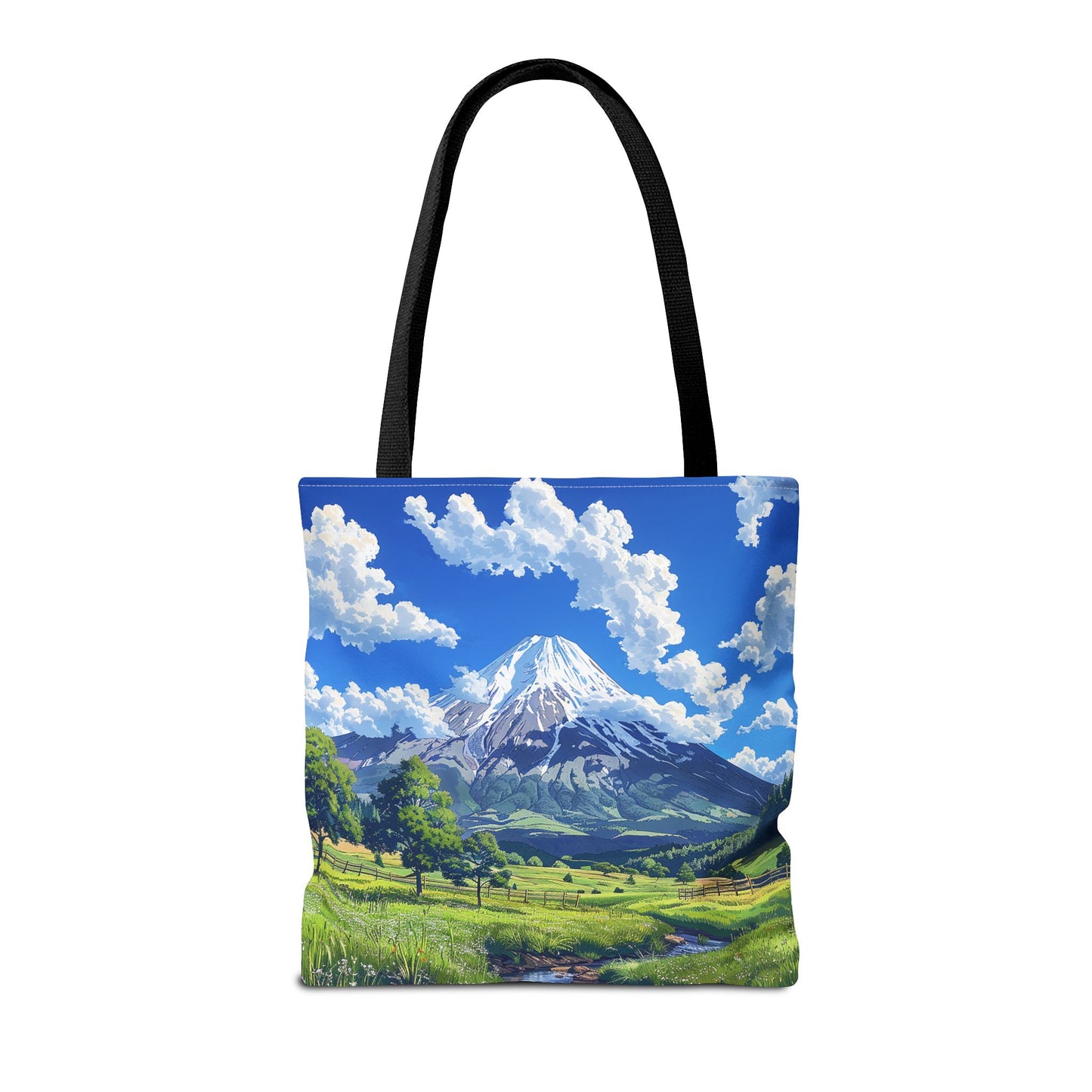 Mount Fuji Serenity Tote Bag - Carry the Tranquil Beauty of Japan's Iconic Peak! Available in 3 sizes.