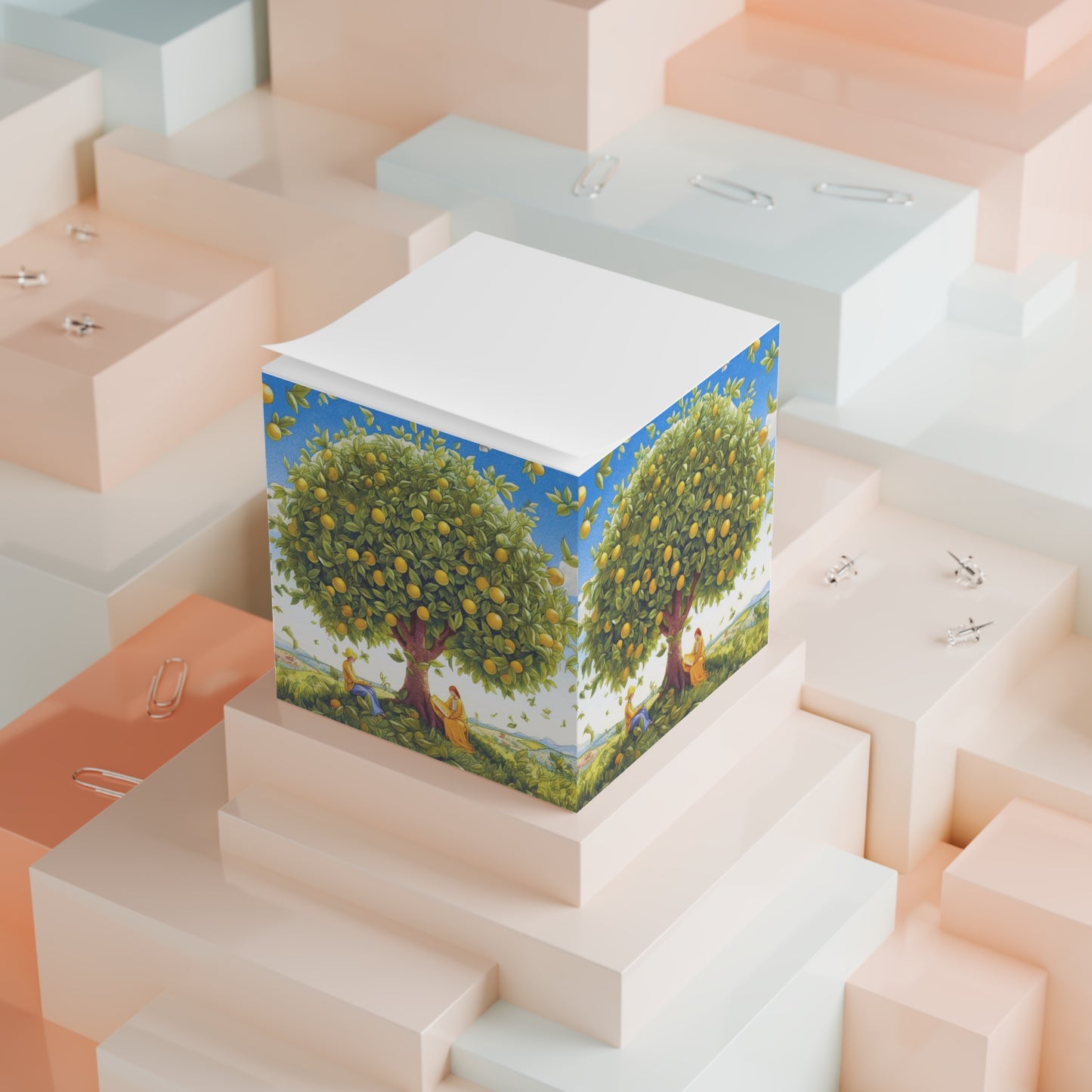 Lovely Lemon Tree Note Cube - Let Your Ideas Blossom!