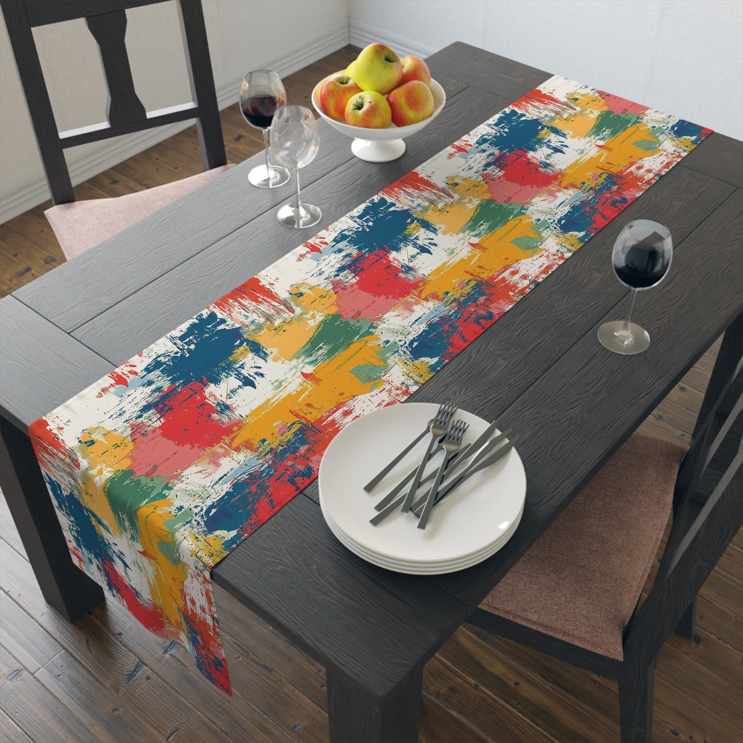 Paint Splash Palette Table Runner - Add a Splash of Artistic Flair to Your Table! Available in 2 sizes.