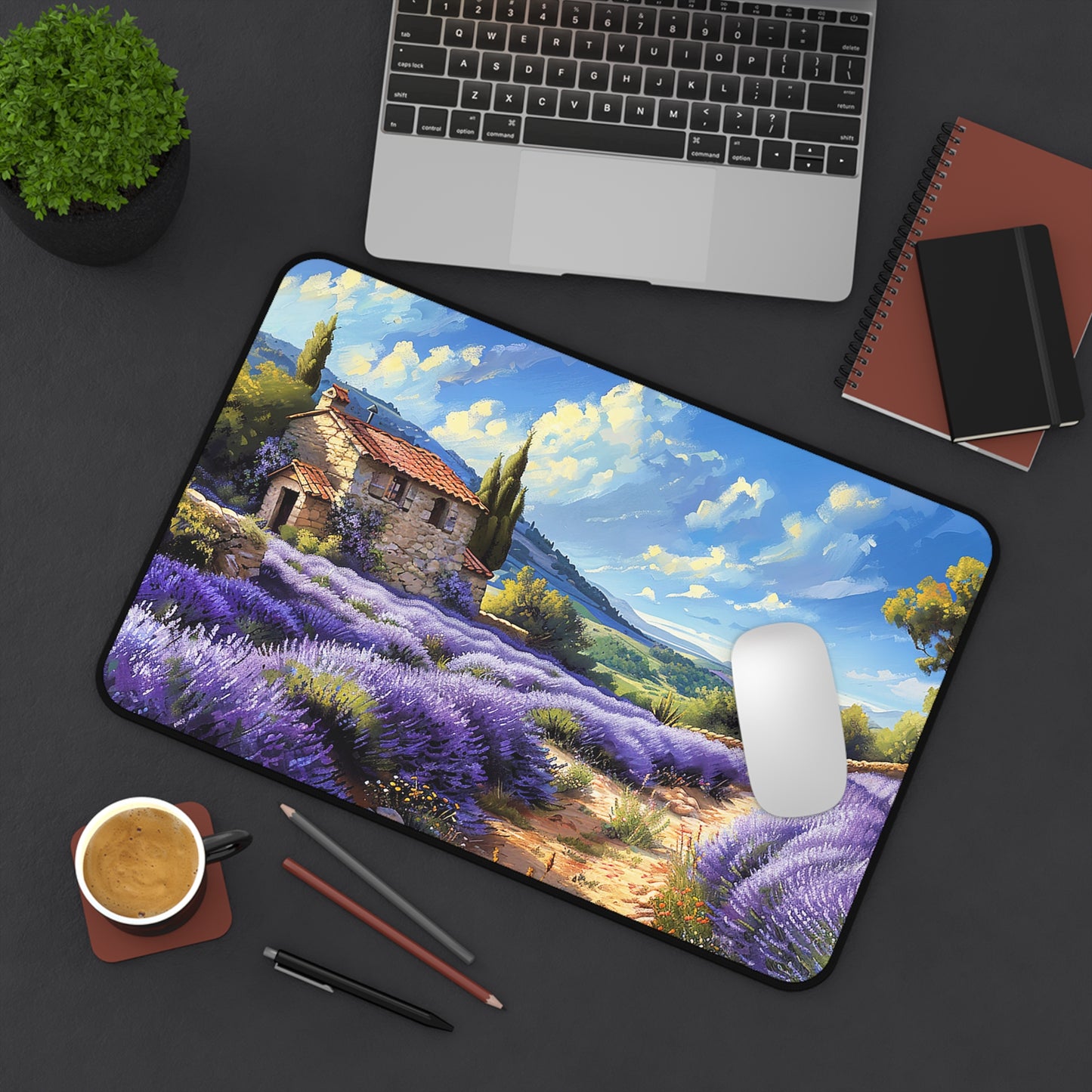 Tuscan Lavender Dreams Desk Mat (Desk Pad) - Capture the Essence of Provence - Available in 3 sizes.
