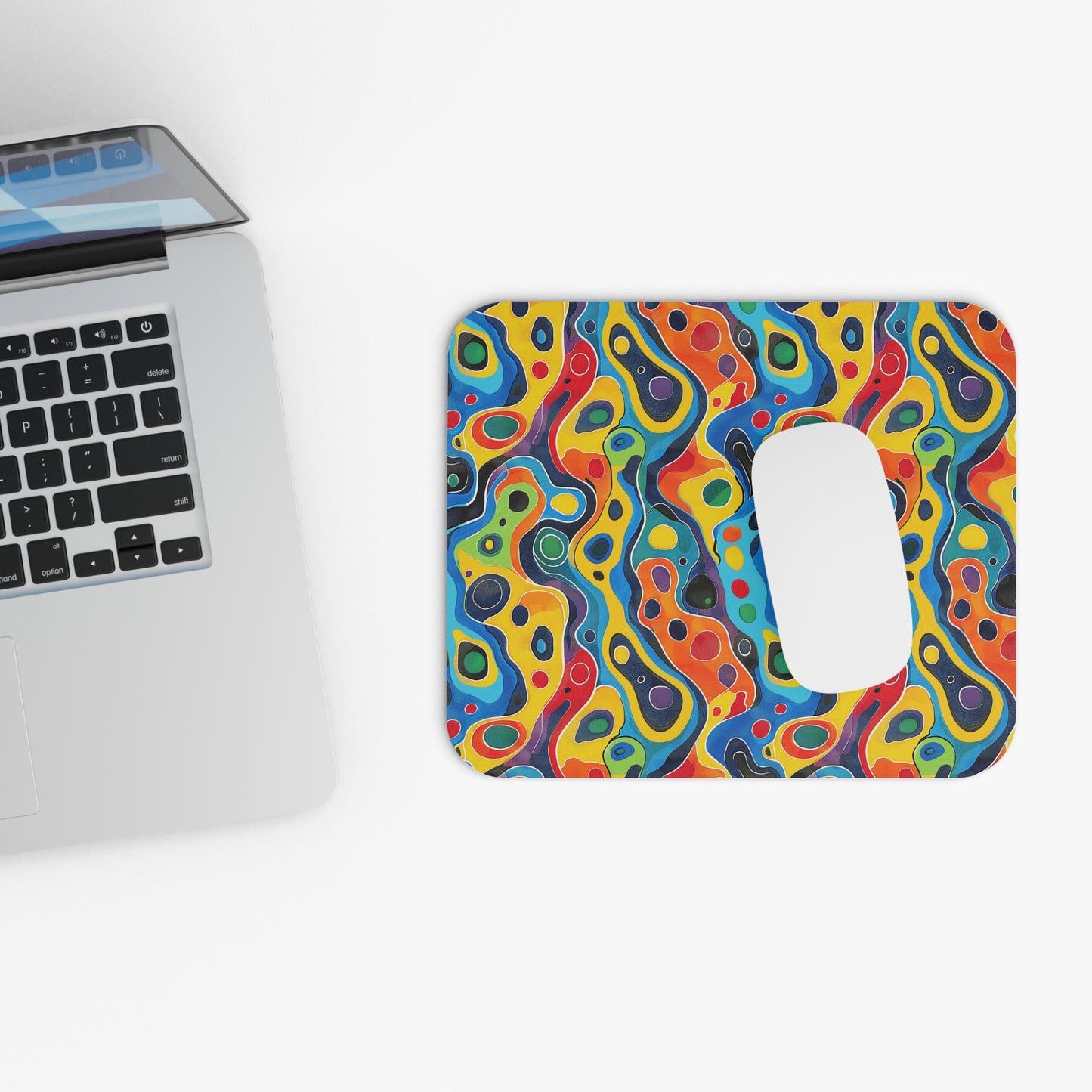 Groovy Splash Mouse Pad - Let Your Workspace Groove with Colorful Vibes!