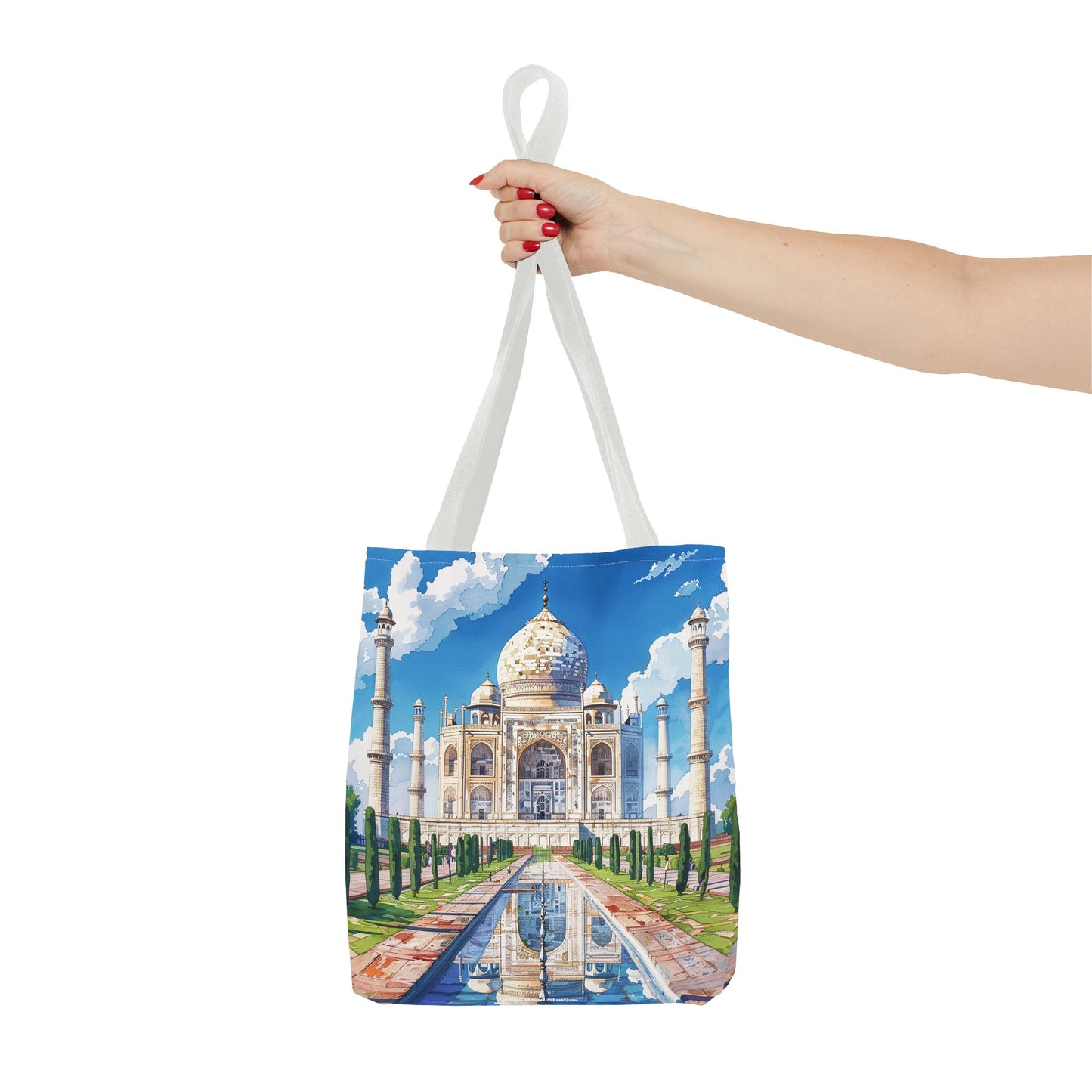 Taj Mahal Reflection Tote Bag - Carry the Splendor of the Taj Wherever You Go! Available in 3 sizes.