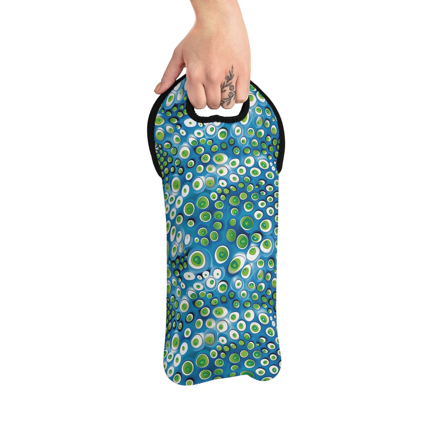 Embryonic Space Pods Wine Tote Bag - 100% Neoprene - Carry Your Wine to the Cosmos in Style!