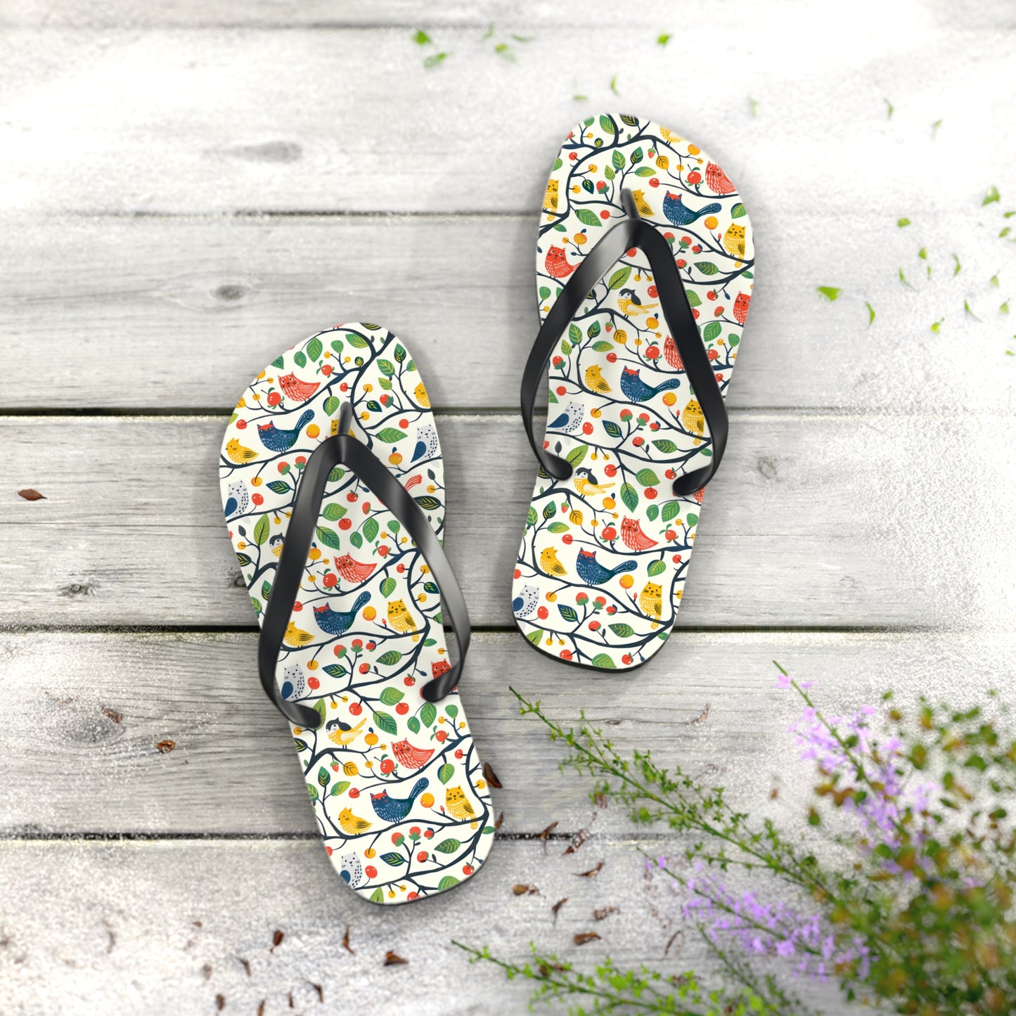 Catbird Tree Flip Flops. 5/8" Thick Comfortable Summer or Winter Gym/Sauna Footwear for Men and Women.