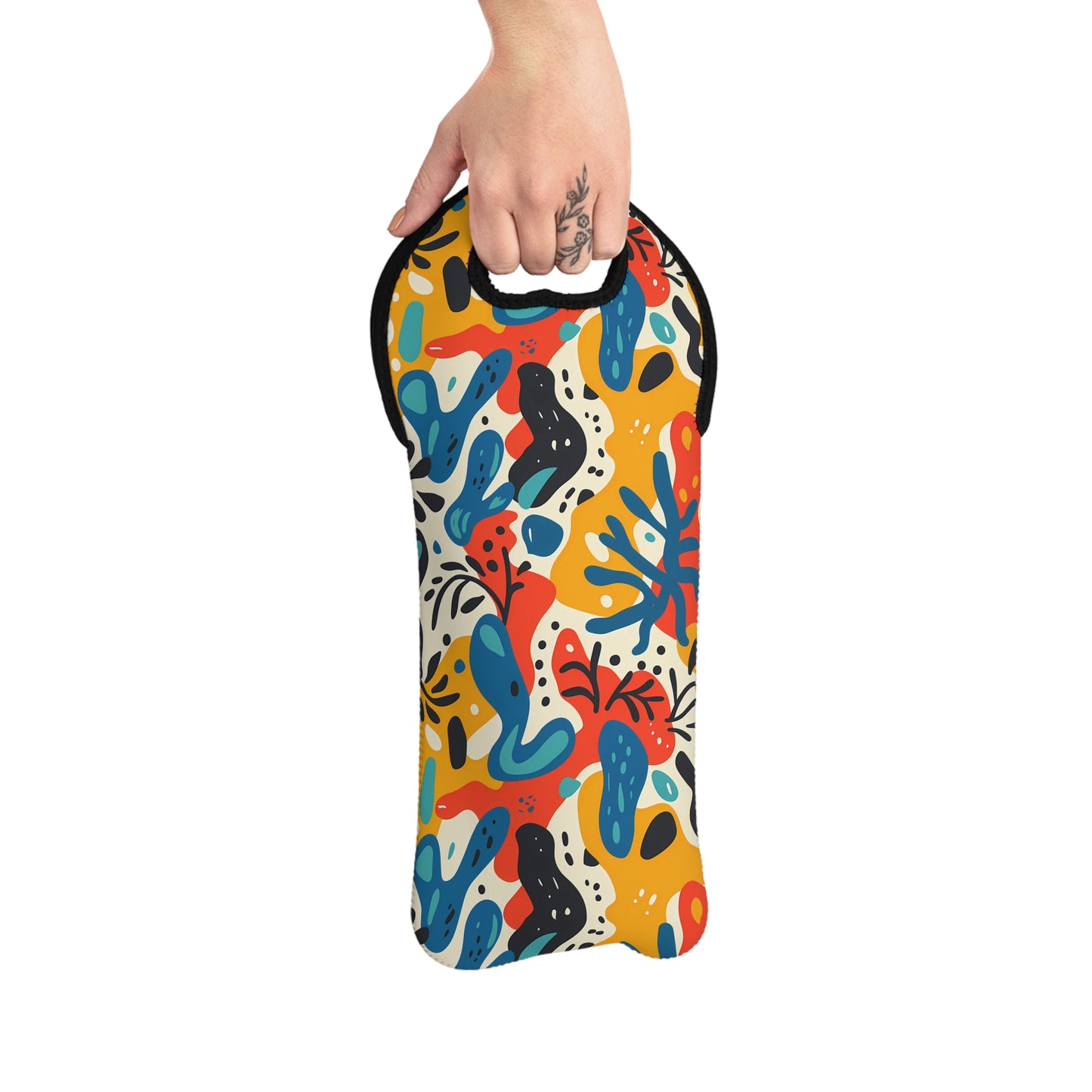 Spice of Life Wine Tote Bag. 100% Neoprene - Add a Splash of Color to Every Sip!