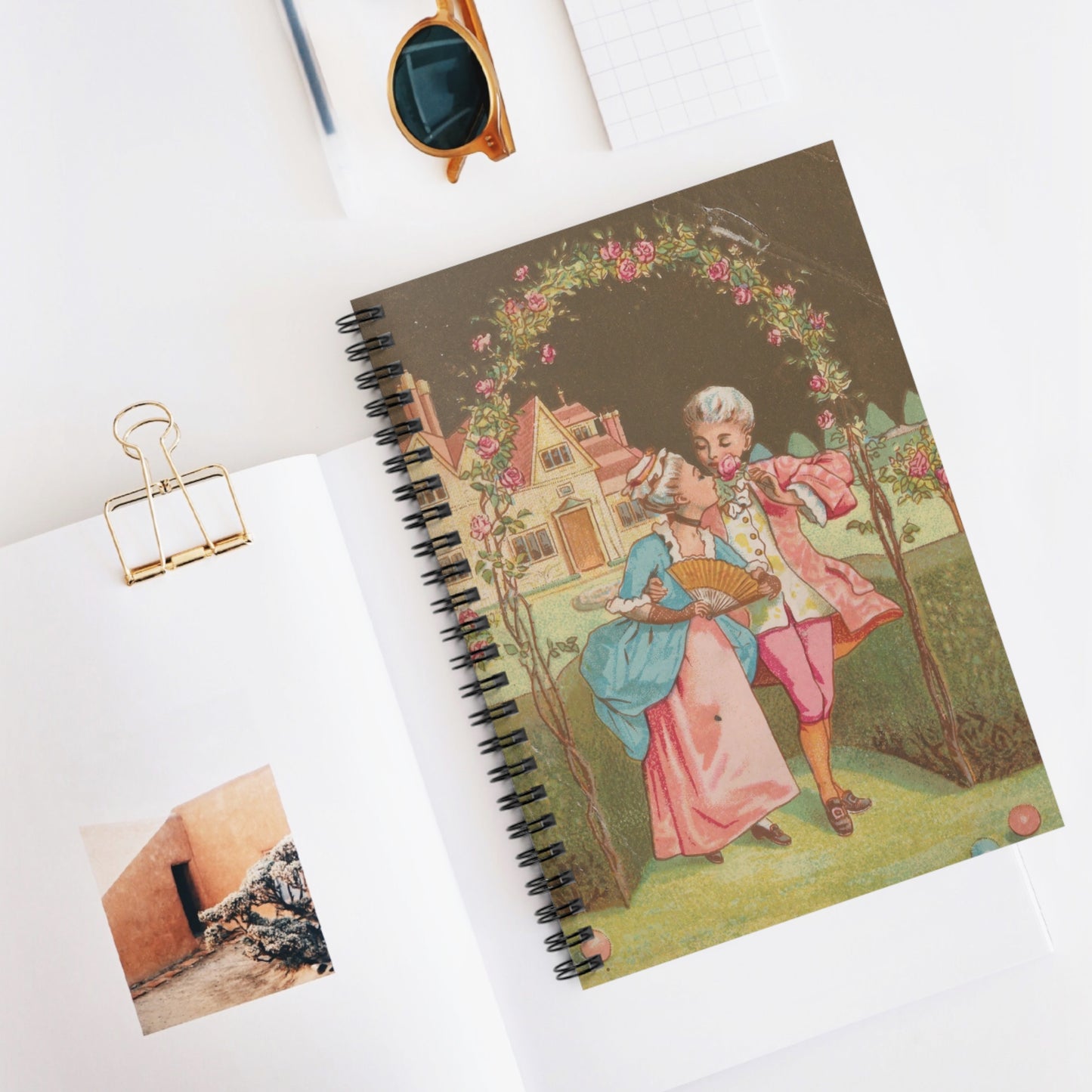 Vintage Romantic Arbor Spiral Notebook - Ruled Line - Perfectly Designed for Inspired Writing!