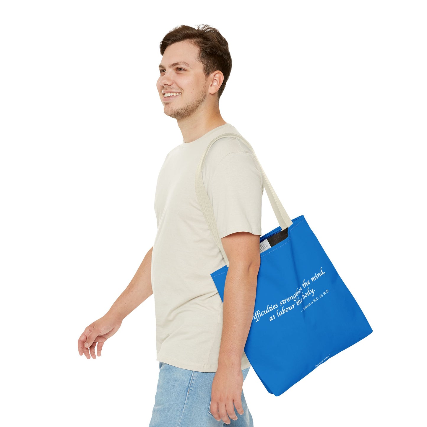Strength Through Challenges Tote Bag - Carry Wisdom - Embrace Strength! Available in 3 sizes.