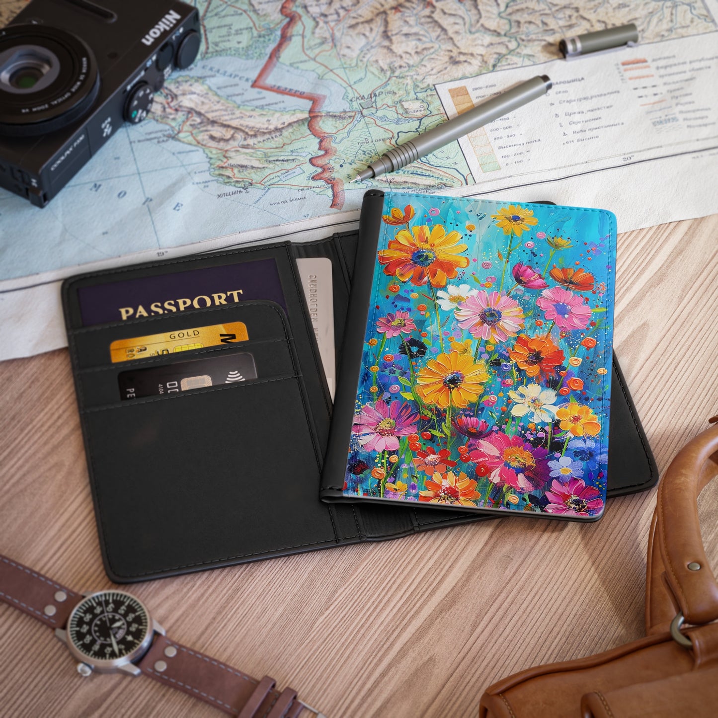 Passport Cover - RFID-Blocking - PU Faux Leather - Inner Pockets - Travel with Grace and Elegance —