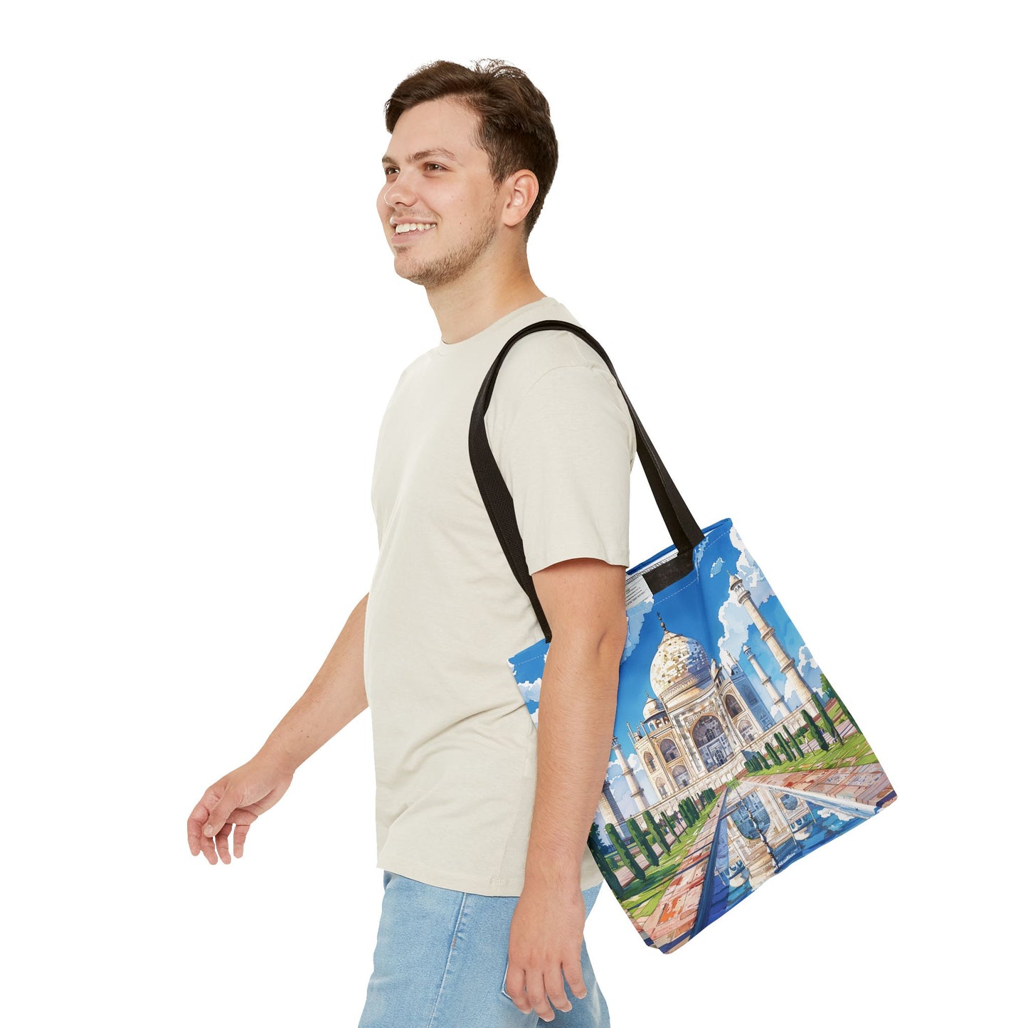 Taj Mahal Reflection Tote Bag - Carry the Splendor of the Taj Wherever You Go! Available in 3 sizes.