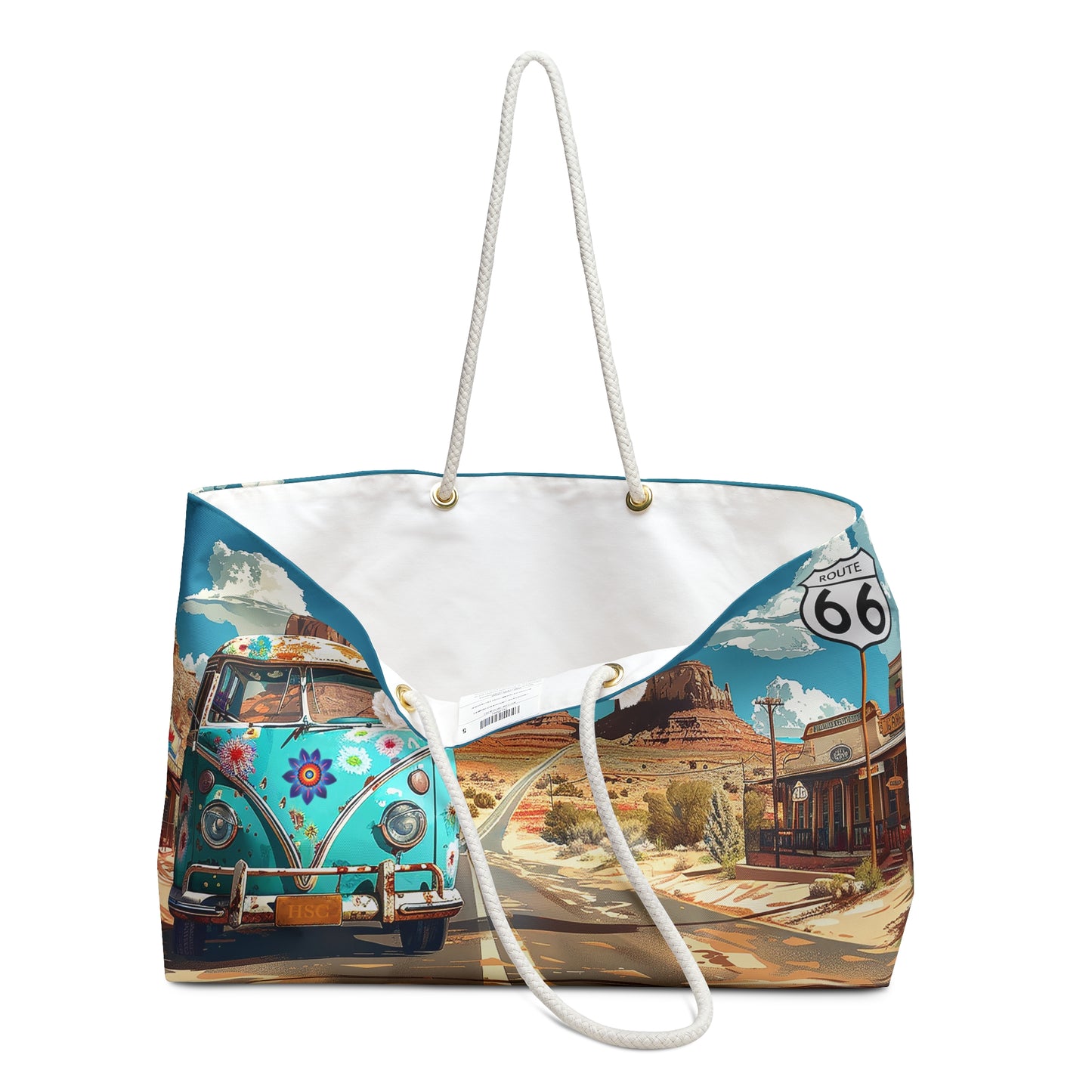Route 66 Adventure Weekender Bag - Hit the Road in Style - Where Retro Vibes Meet Endless Adventure!