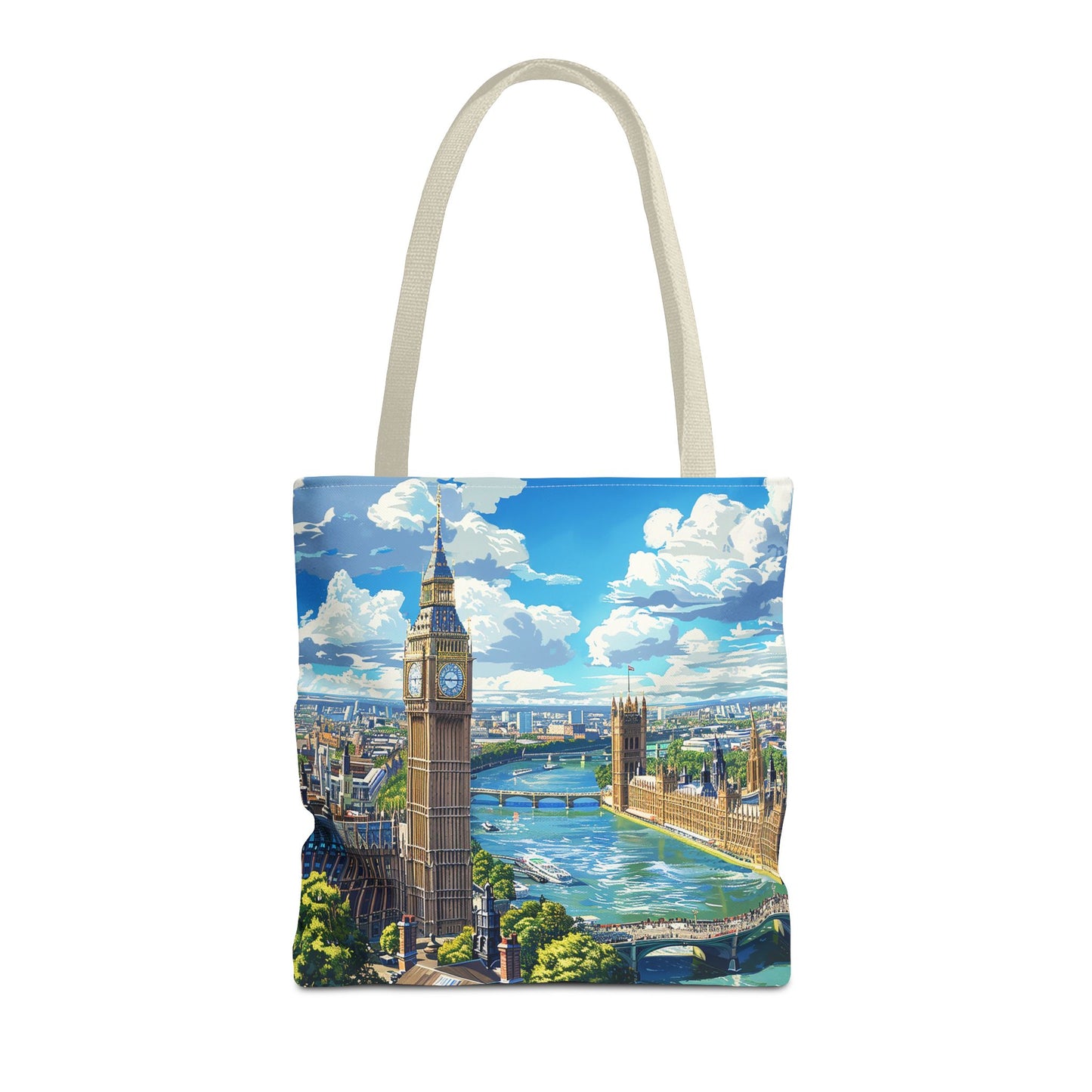 Big Ben River View Tote Bag - Carry the Timeless Charm of London's Iconic Skyline! Available in 3 sizes.
