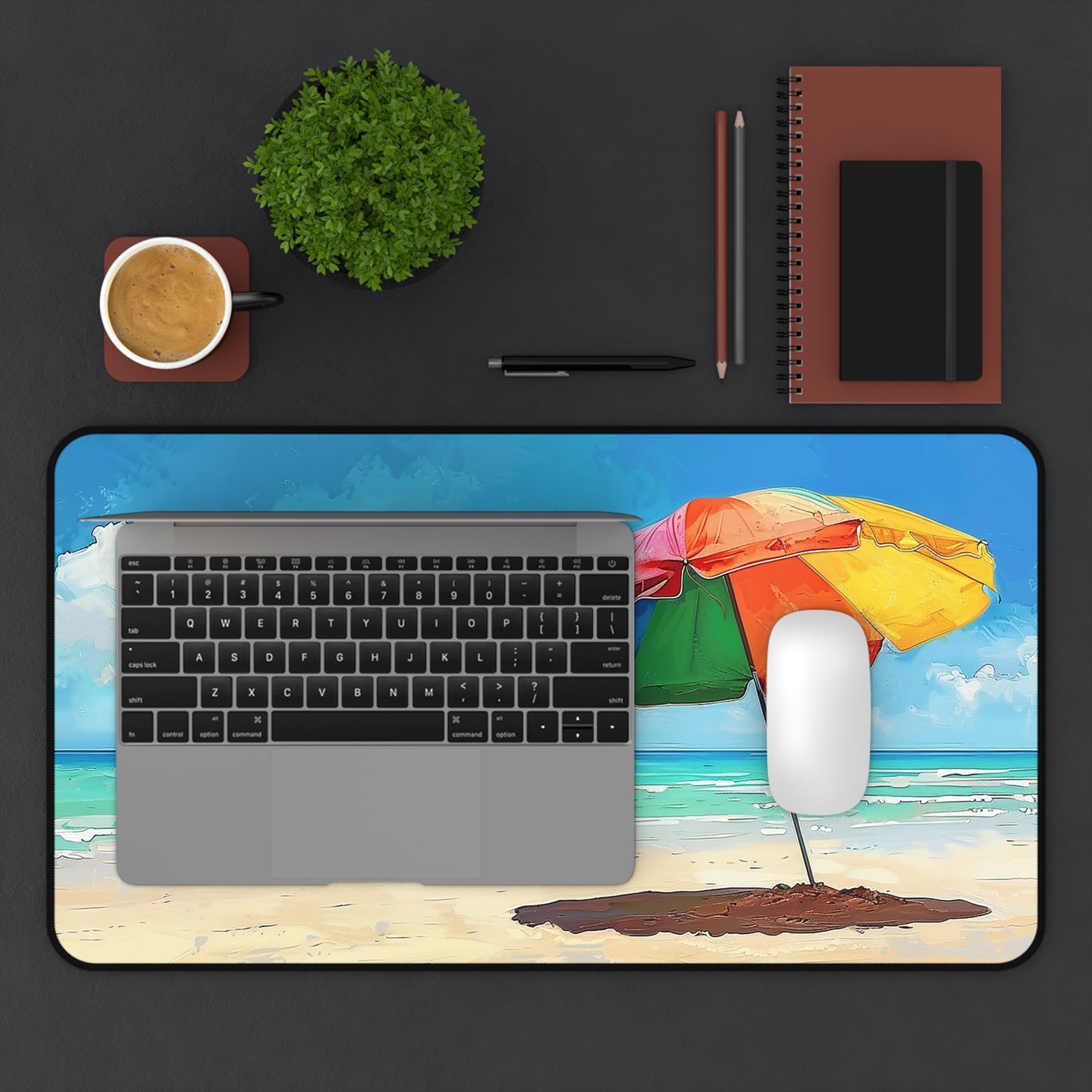 Tropical Tranquility Desk Mat (Desk Pad) - Every Day Feels Like a Beach Day! Available in 3 sizes.