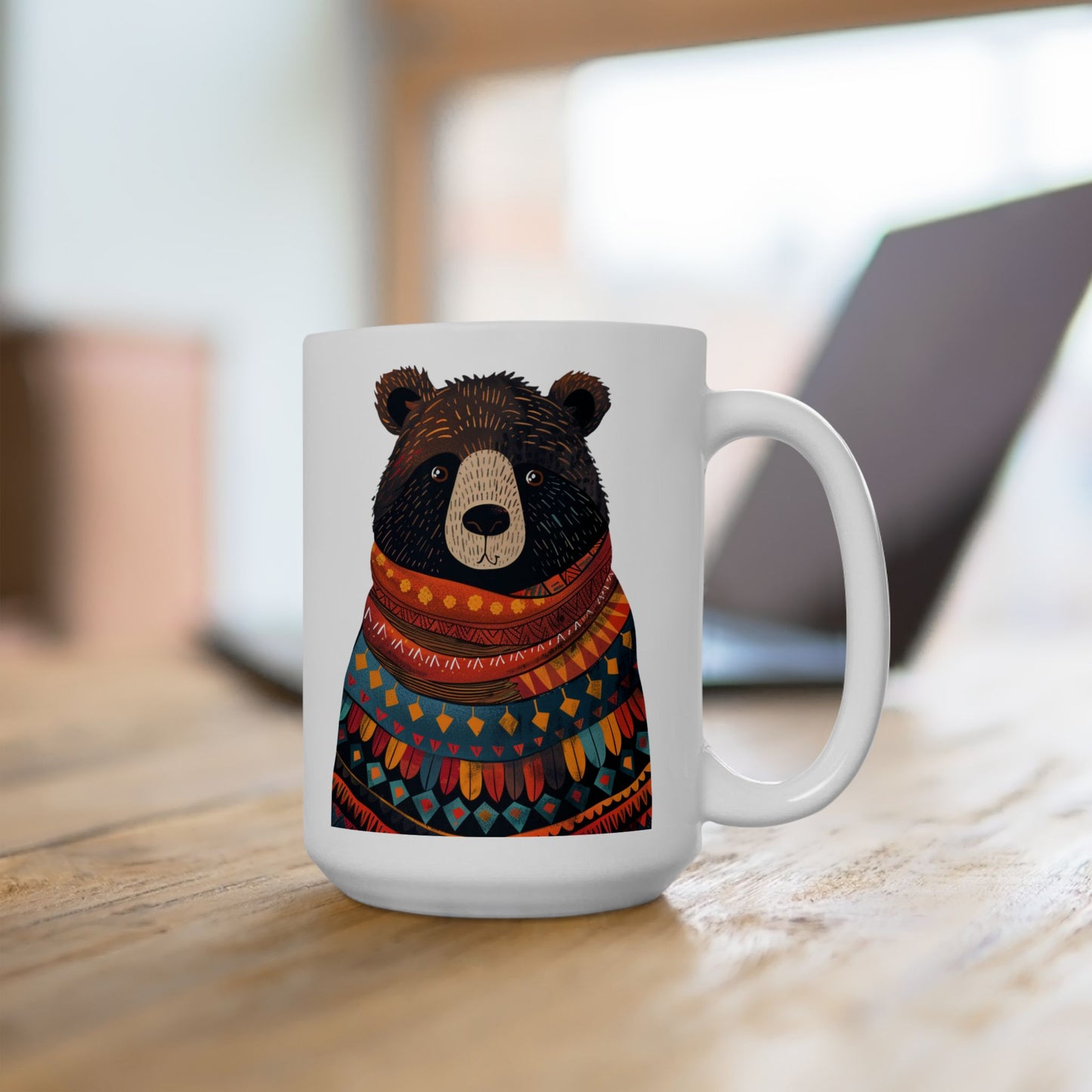 Uncle Bear Ceramic Mug - 15 oz. - Cozy Up to Unclear Bear - Your New Favorite Sip Companion! From our Bear Family Collection.