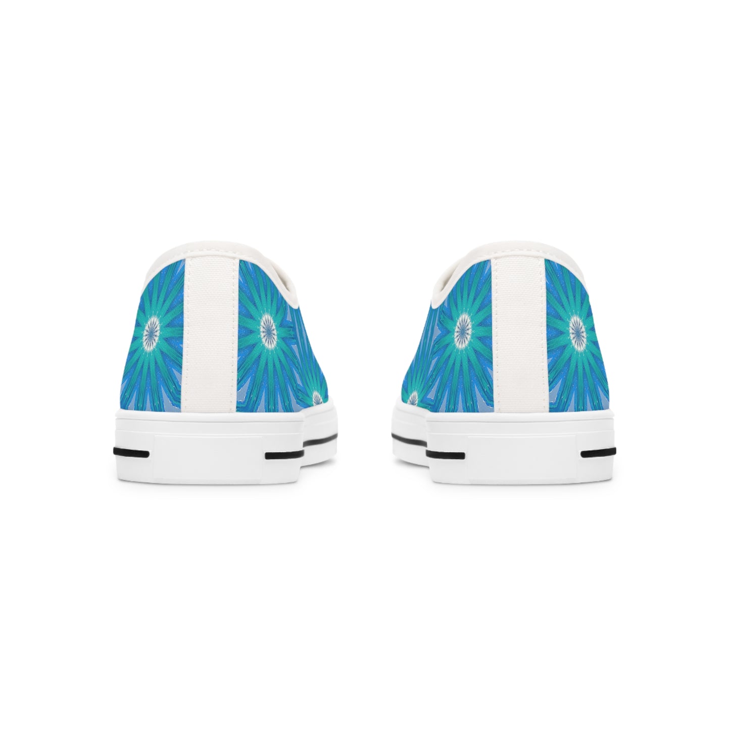 Sapphire Nebula Ladies' Low Top Sneakers - Stellar Comfort, Earthy Elegance - Walk Among the Stars!