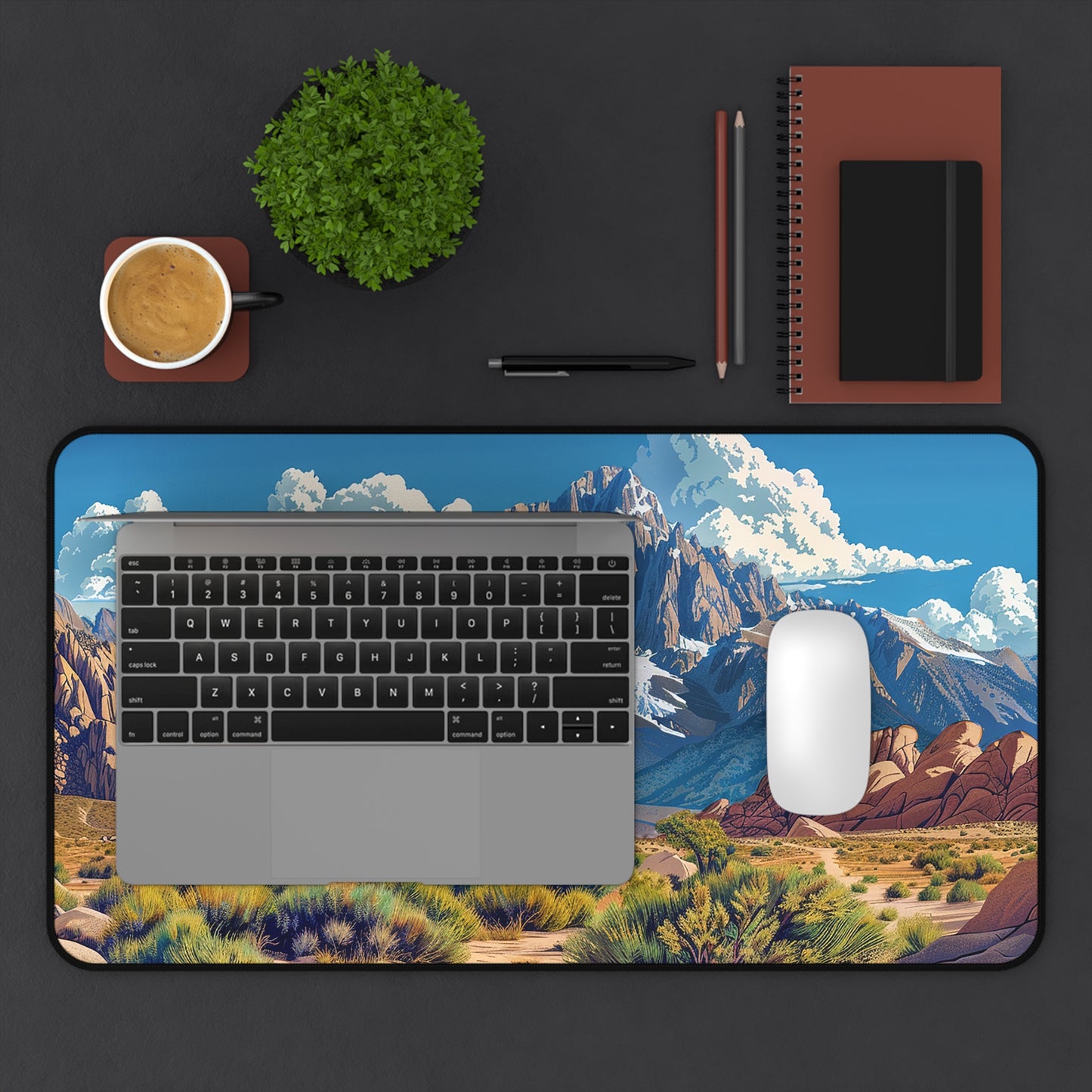 Alabama Hills & Mount Whitney Desk Mat (Desk Pad) - Bring the Majesty of the Mountains to Your Desktop! Available in 3 sizes.