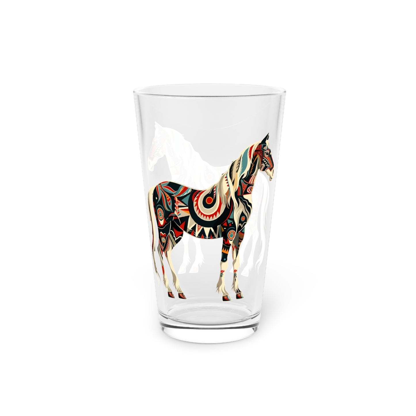 Autumn Stallion Grace Pint Glass - 16 oz - Stride into Elegance with Every Sip! From our Spirit of the Wild Collection.