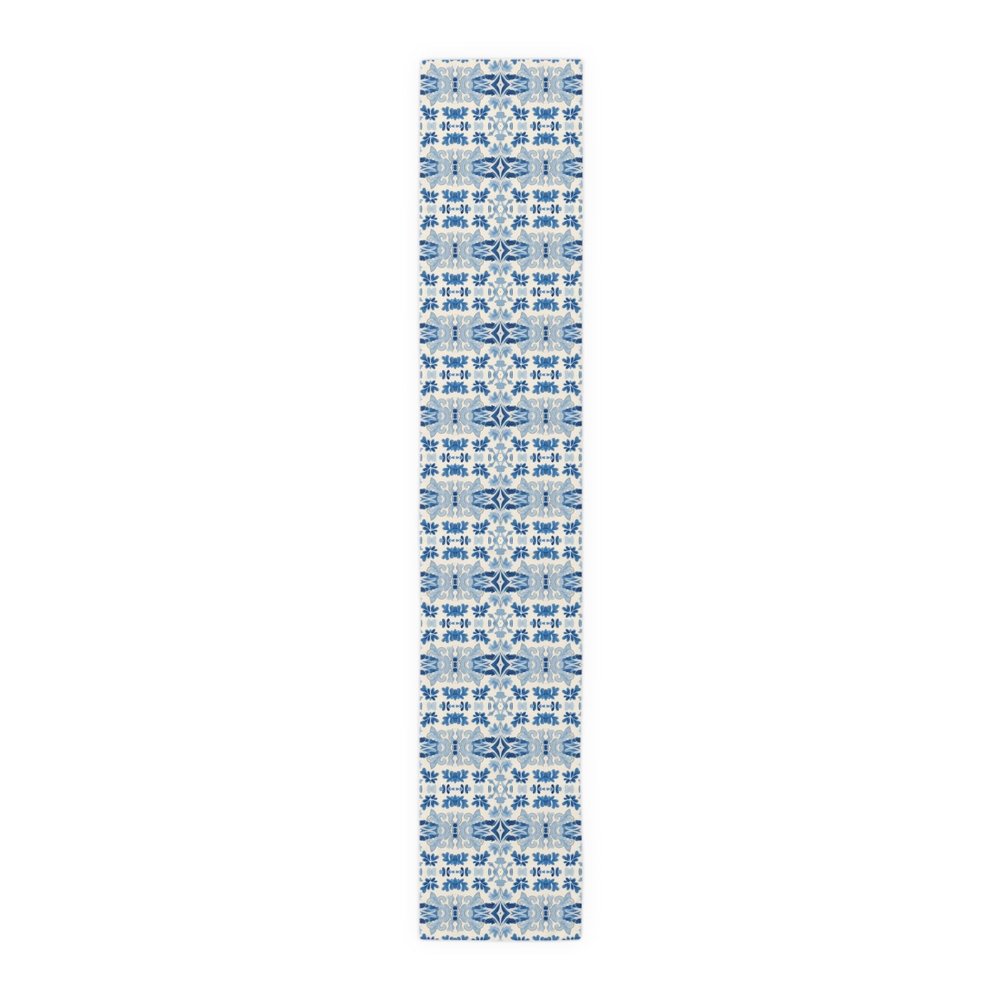 Blue Spanish Tile Table Runner - Capture the Essence of Span with Timeless Tile Elegance! Available in 2 sizes.