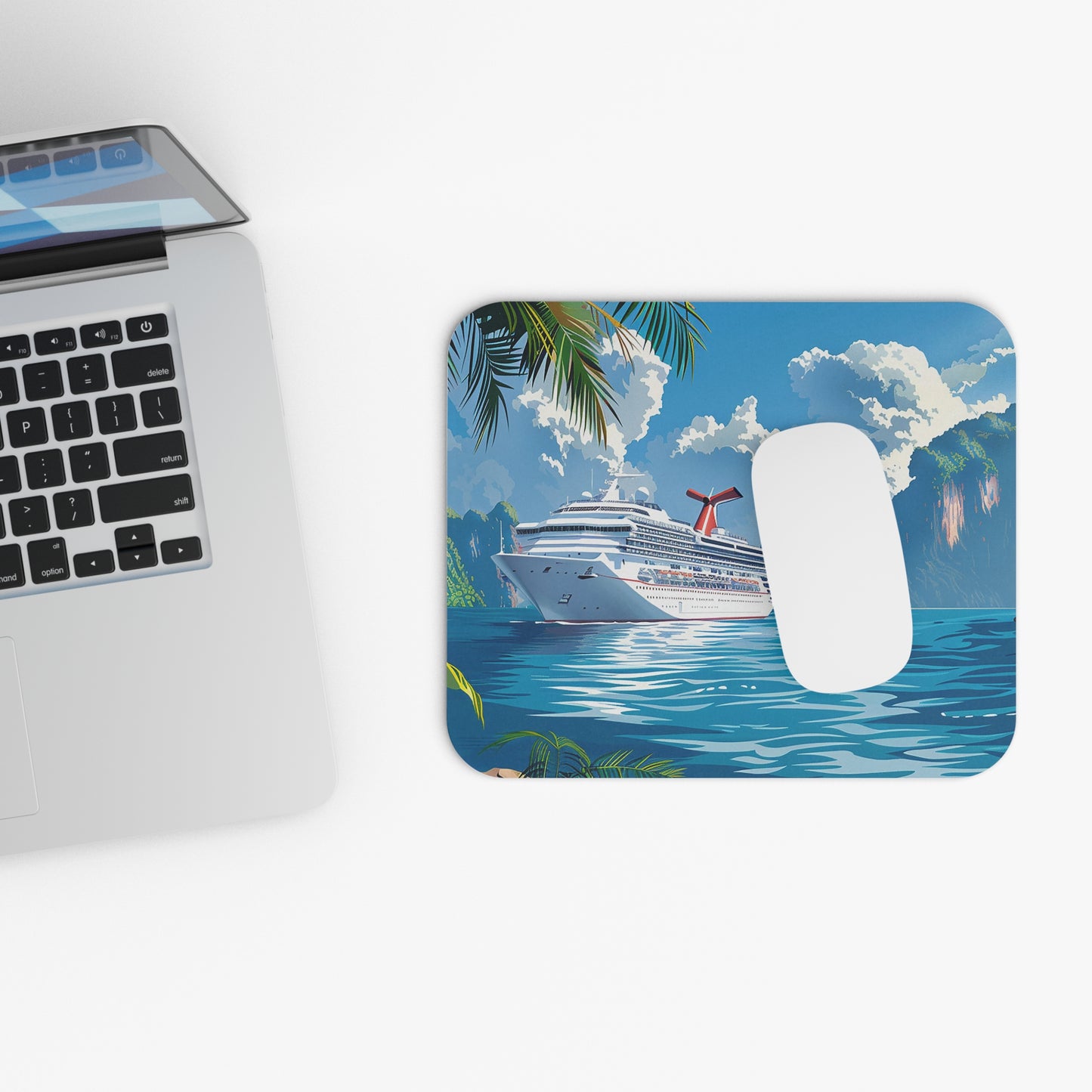 Caribbean Cruise Bliss Mouse Pad - Navigate Your Workday - Sail Smoothly Through Tasks!