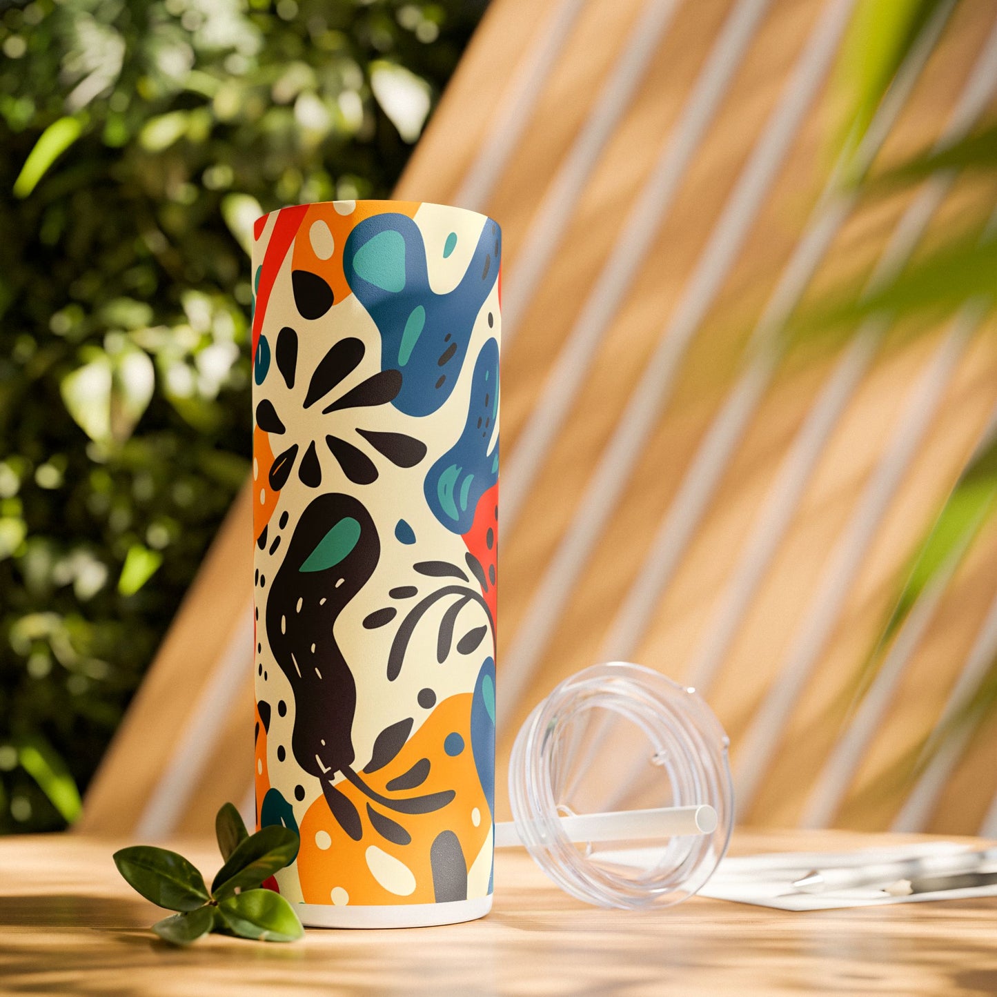 Spice of Life Skinny Tumbler with Straw - 20 oz. Insulated Stainless Steel - Add a Dash of Color to Every Sip!