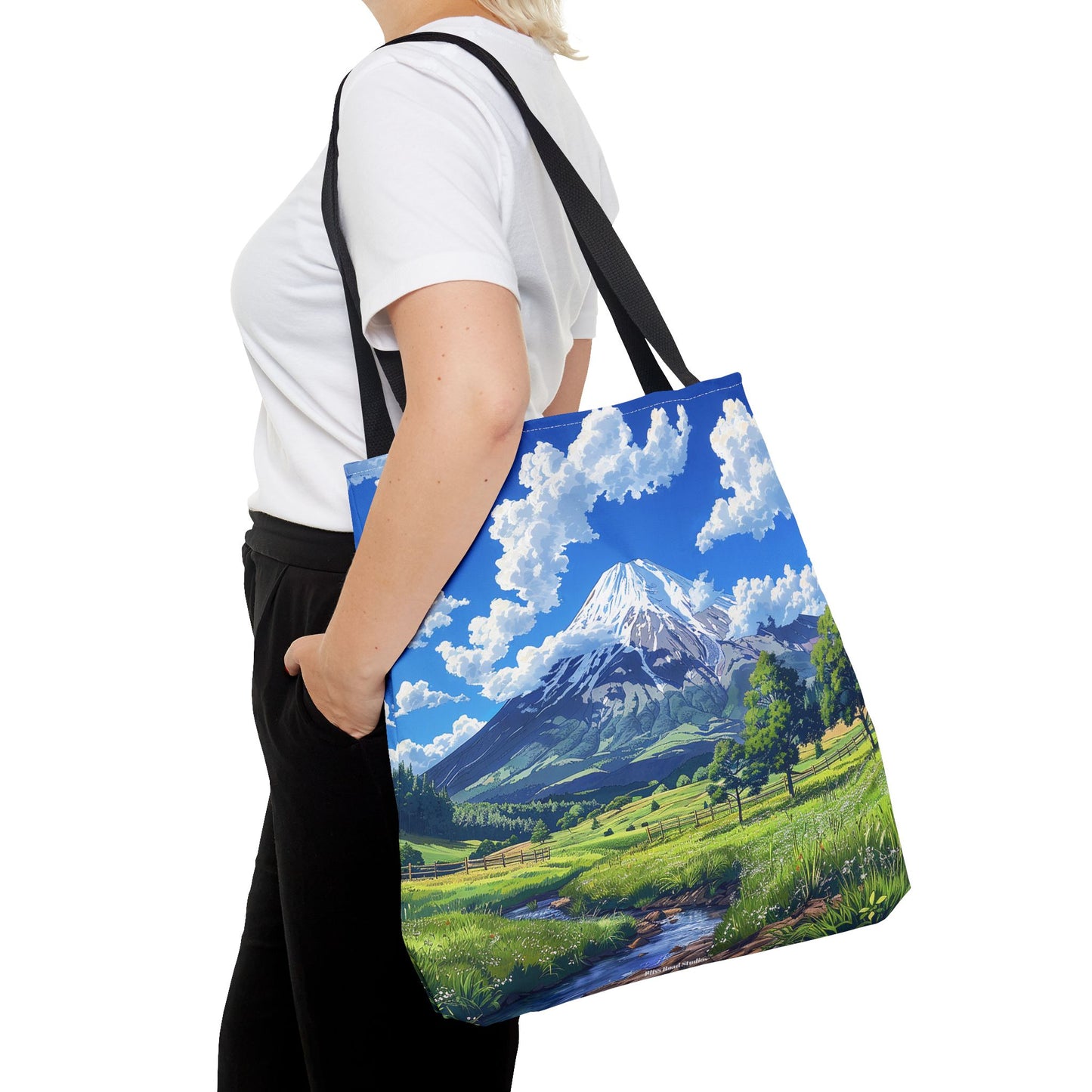 Mount Fuji Serenity Tote Bag - Carry the Tranquil Beauty of Japan's Iconic Peak! Available in 3 sizes.