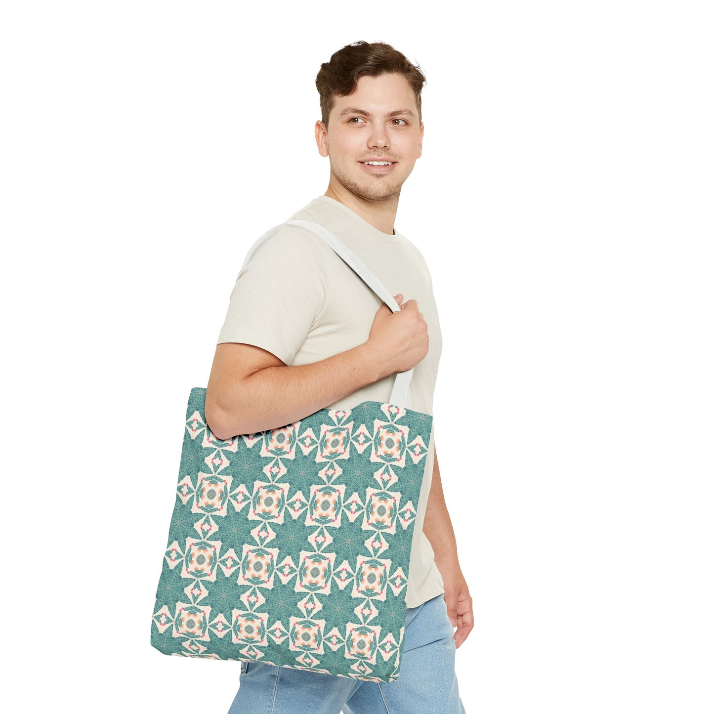 Desert Cactus Star Tile Tote Bag - Carry Southwest Charm Wherever You Go! Available in 3 sizes.