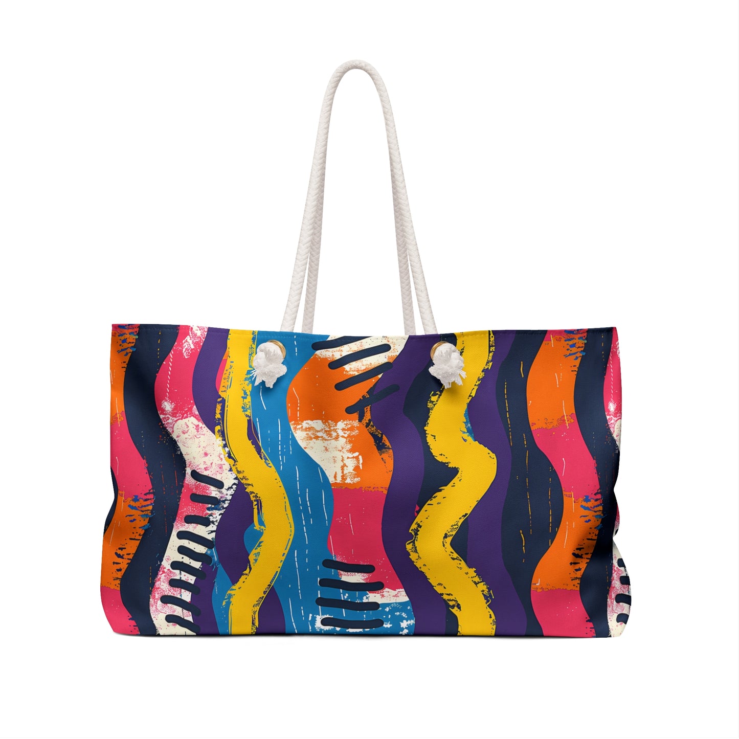 Waveform Vibes Weekender Bag - Ride the Waves of Modern Art - A Bold Statement for Your Journeys!