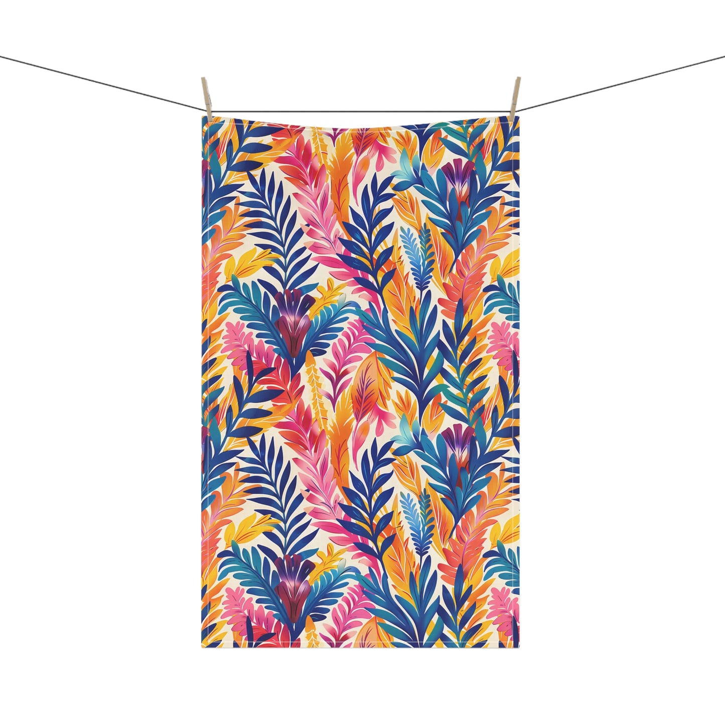 Fern-Tastic Whimsy Kitchen Towel - Cotton Twill 18" x 30" - Whimsy in Every Wipe – Bring Art to Your Kitchen Chores!