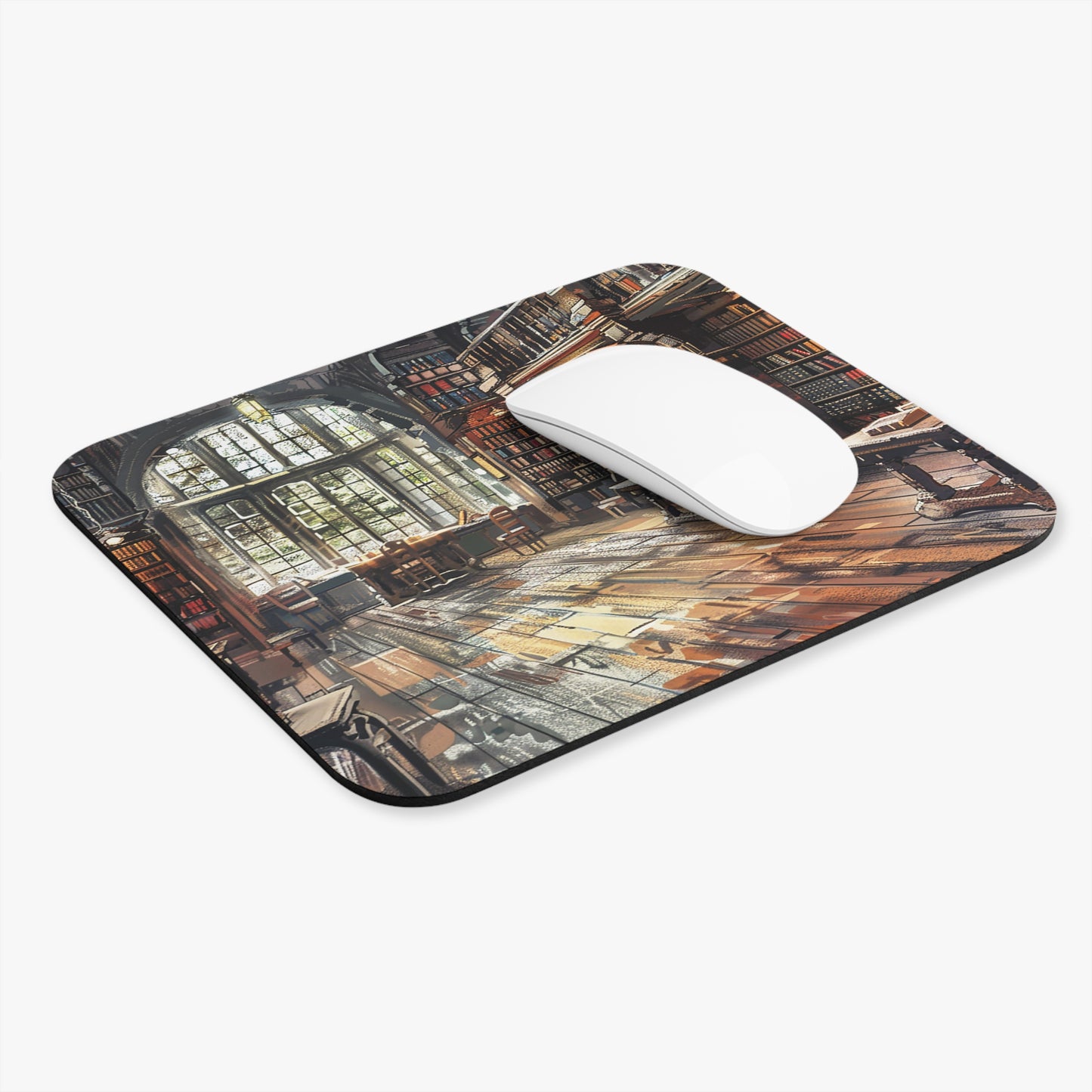Library Memories Mouse Pad - Immerse Yourself in the Magic of Libraries. (Shhhh!!!!)