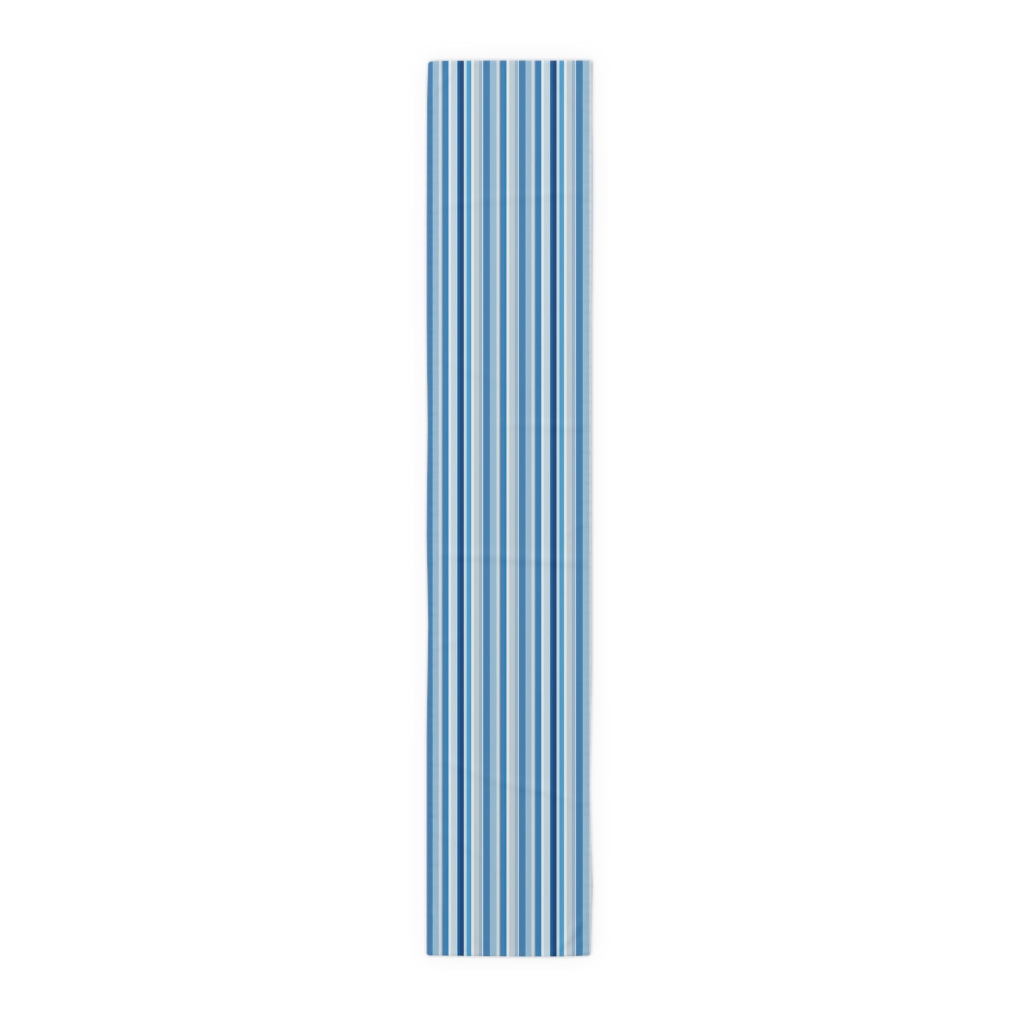 Shades of Light Blue Stripes Table Runner - Grace Your Table With a Touch of Sky-Blue Elegance! Available in 2 sizes.