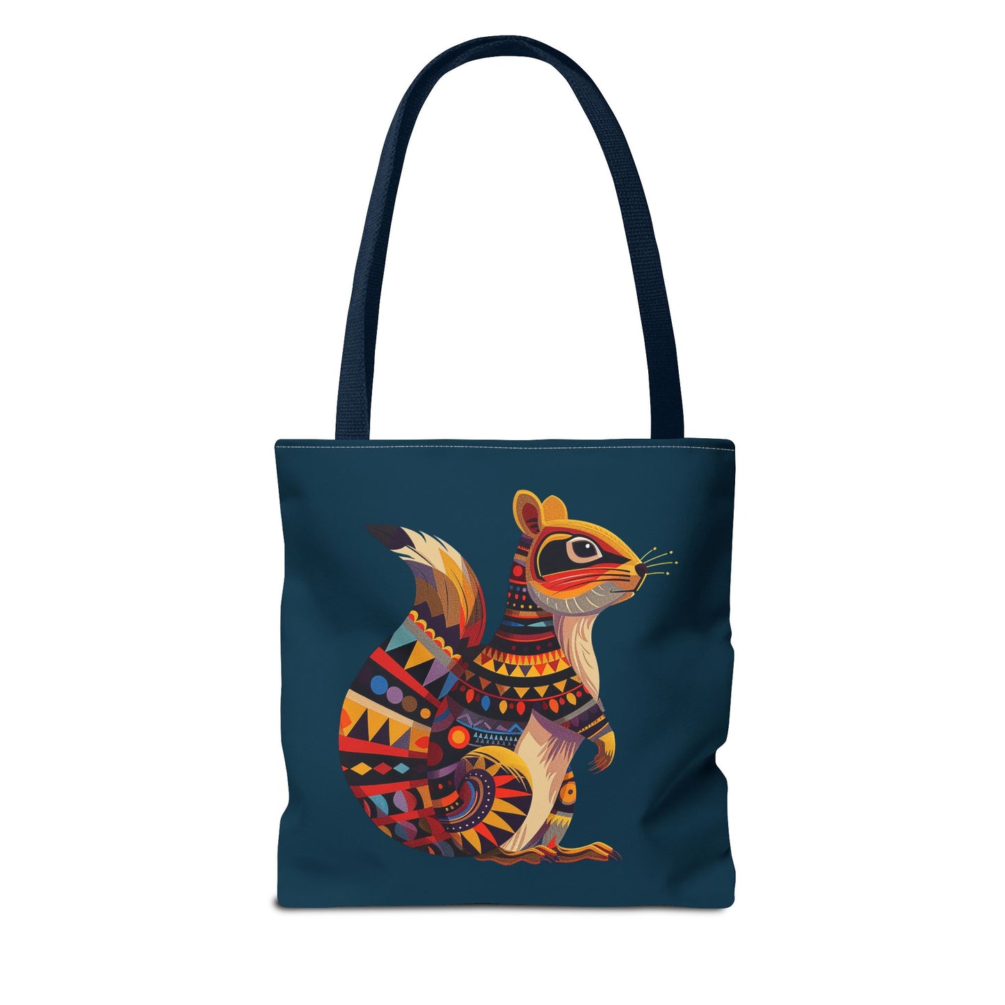 Autumn Squirrel Tote Bag - Wild Whimsy with a Tribal Twist! From our Spirit of the Wild Collection. Available in 3 sizes.