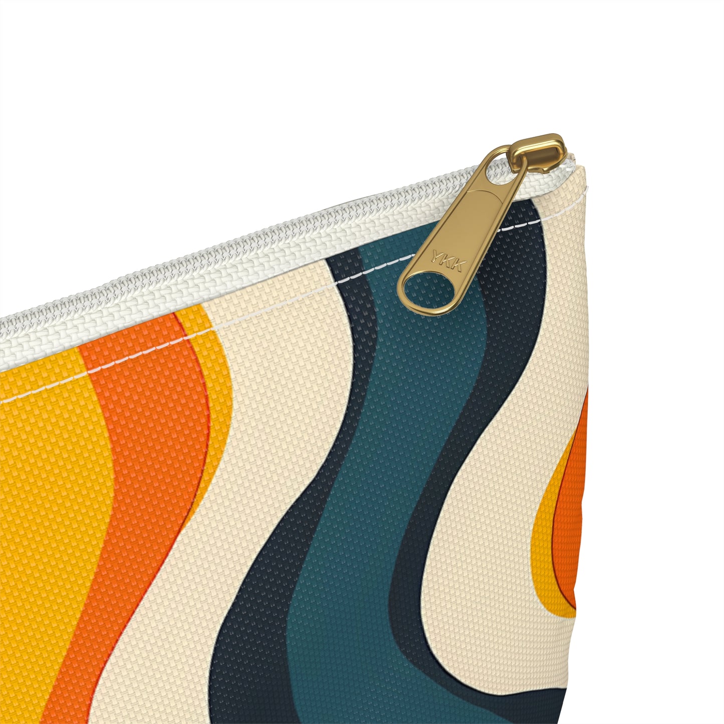 Retro Wave Cascade Accessory Pouch - Ride the Retro Wave of Color and Style! Available in 2 sizes.
