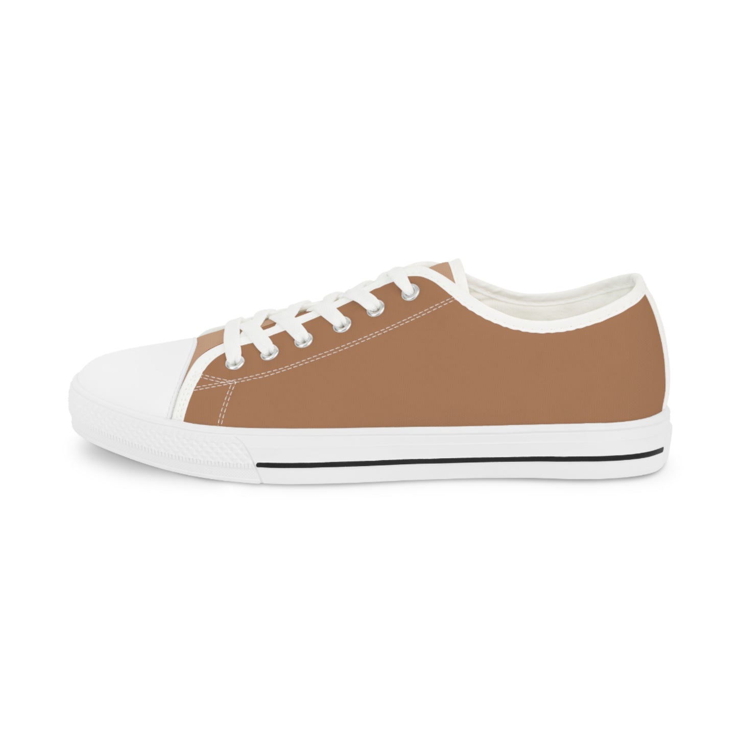 Cocoa Classic Men's Two-Tone Low Top Sneakers - Step Into Sophistication – Where Chocolate Hues Meet Modern Design!