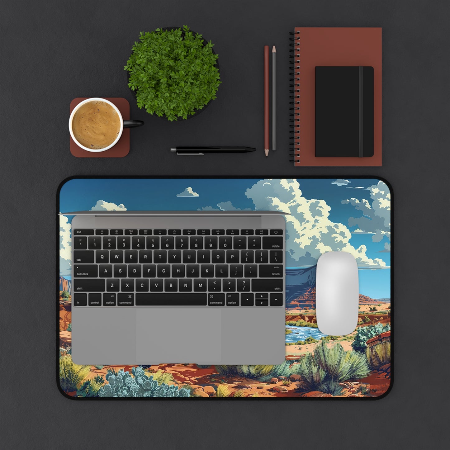 Desert Trails Desk Mat (Desk Pad) - Explore Your Workspace with our Desert Trails Mat! Available in 3 sizes.