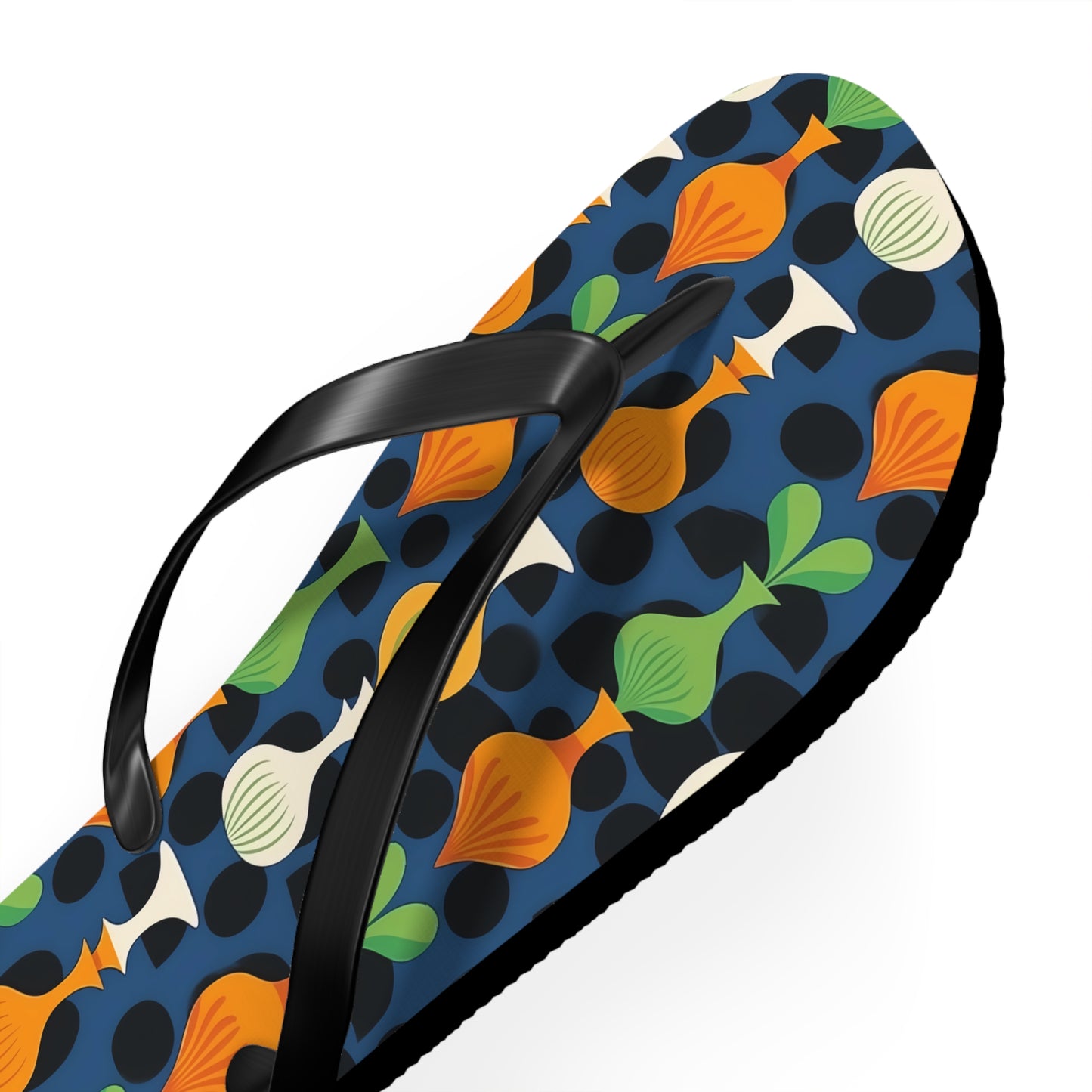 Mod Floating Vases Flip Flops. 5/8" Thick Comfortable Summer or Winter Gym/Sauna Footwear for Men and Women.