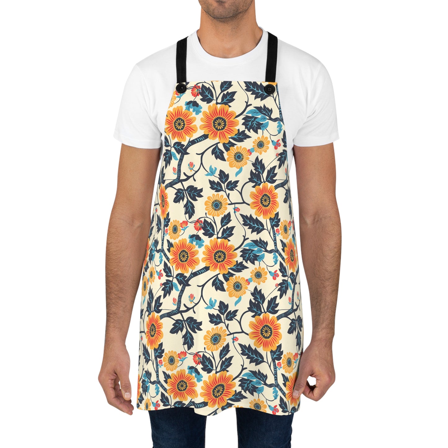 Golden Vine Tapestry Adult Apron - Embrace Timeless Elegance with Golden Vine Tapestry!